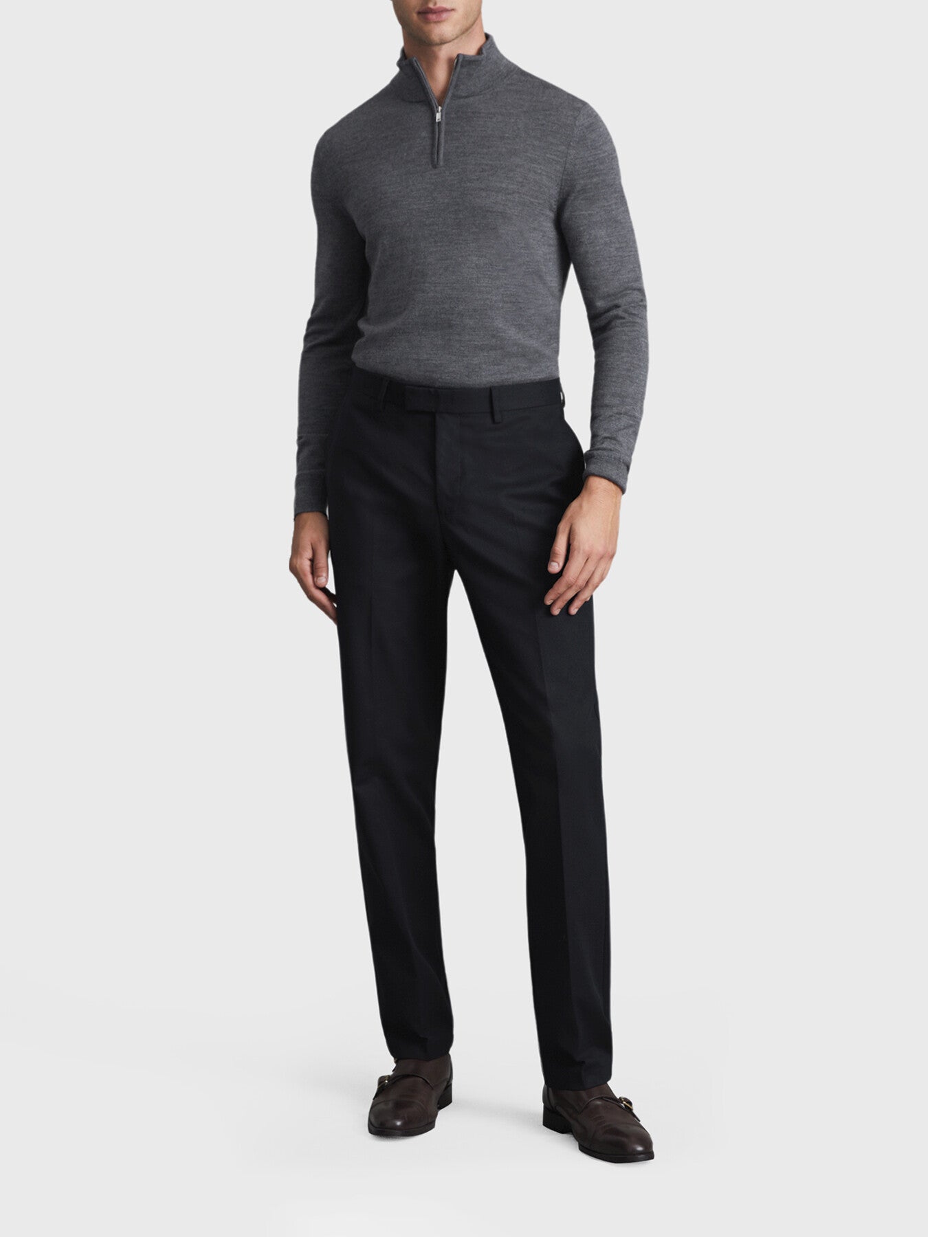 Blackhall Merino Wool Zip Neck Jumper