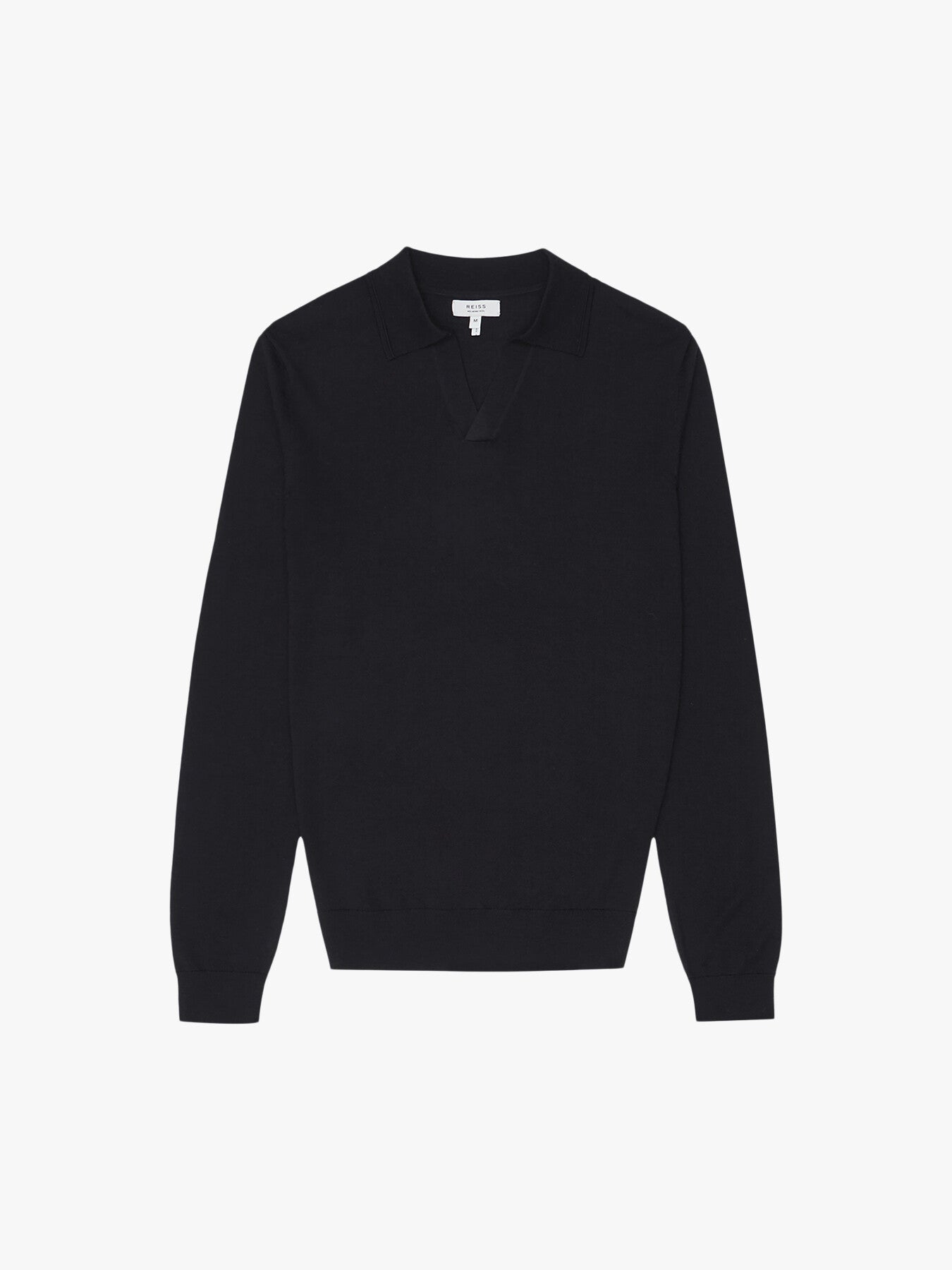 Milburn Merino Wool Open Collar Polo Shirt