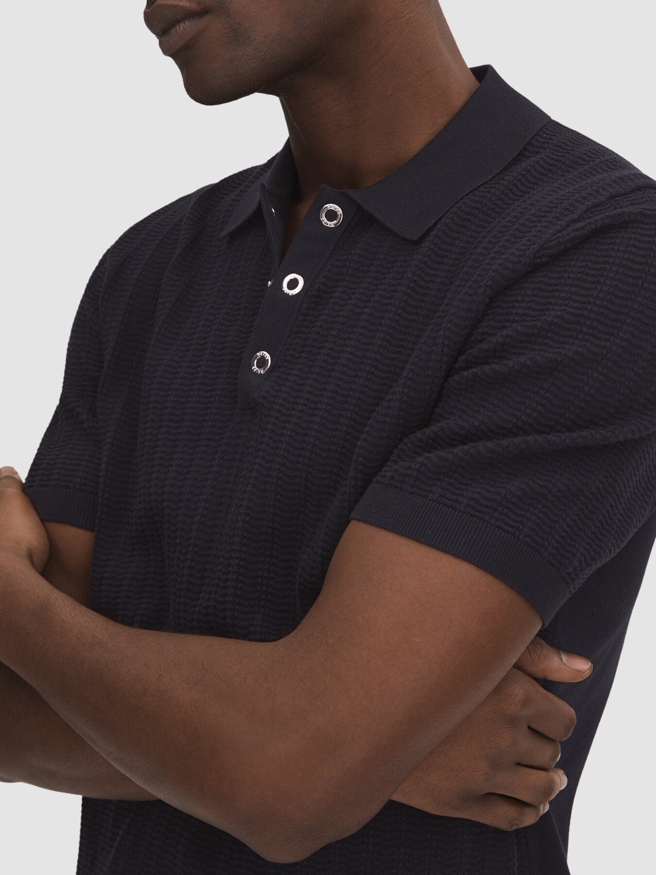 Pascoe Textured Modal Blend Polo Shirt