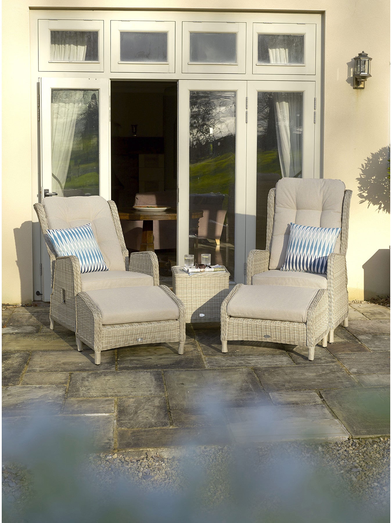 Chedworth Deluxe Recliner Set with 2 Footstools & Ceram