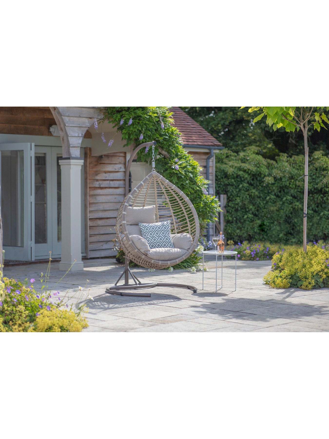 Chedworth Rattan Single Tulip Open Weave Hanging Cocoon