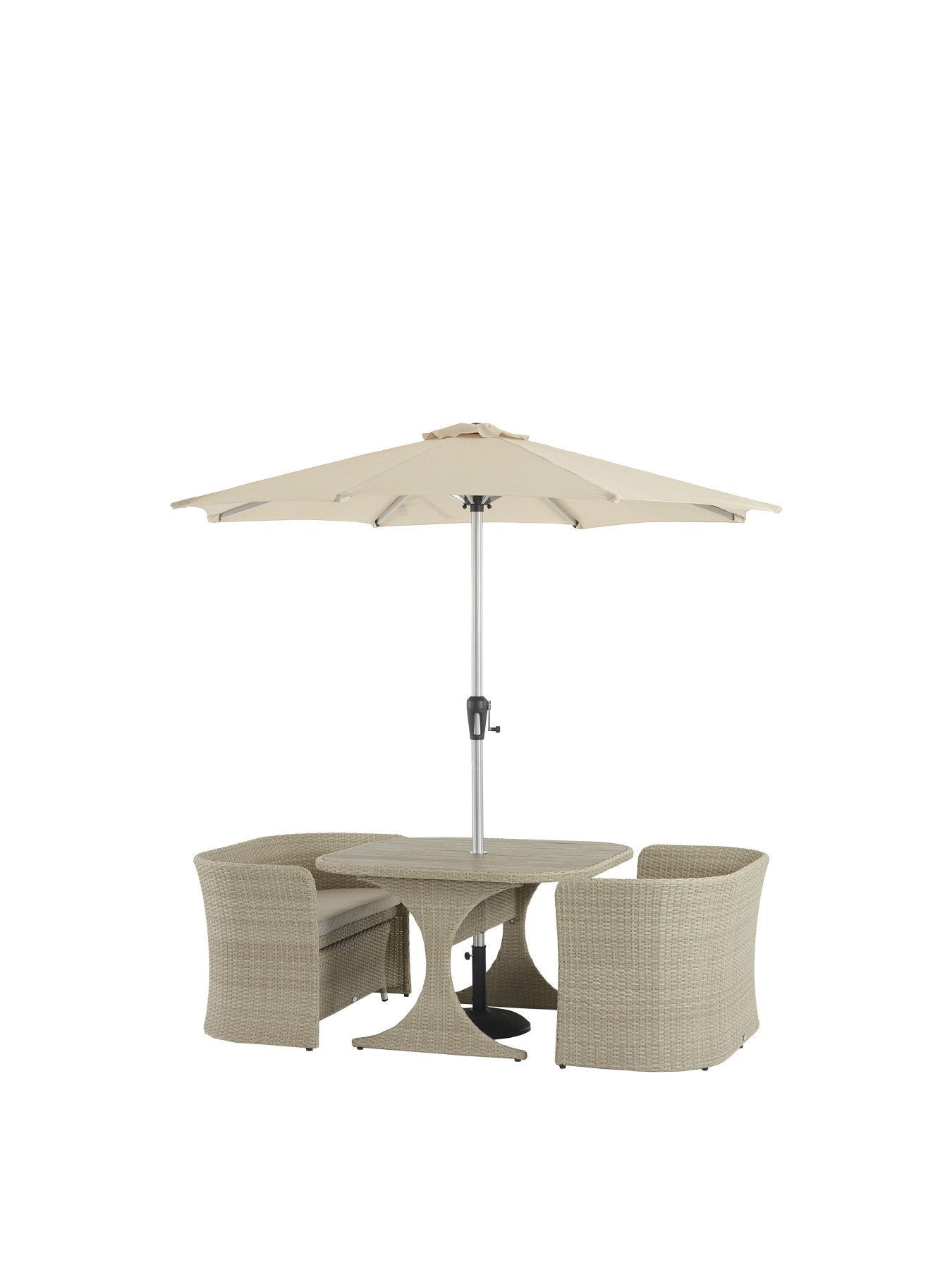 Tetbury 8 Seat Balcony Set with Parasol and Base