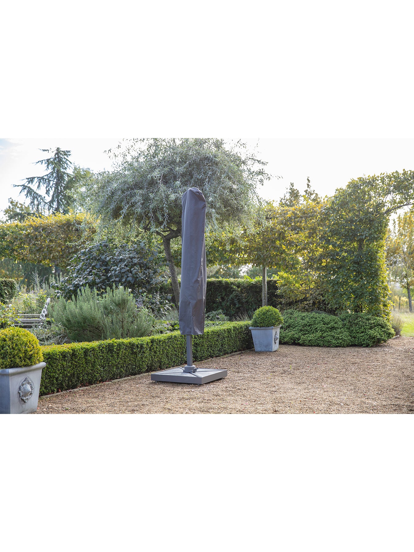 Truro Square Cantilever Parasol with LED Light & Cover
