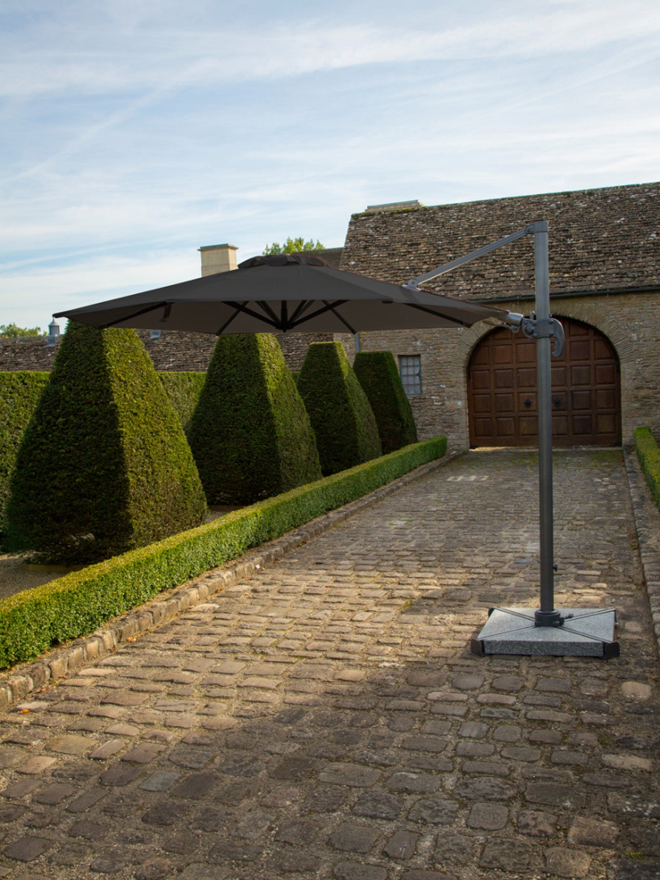 Chichester Square Cantilever Parasol & Cover Grey