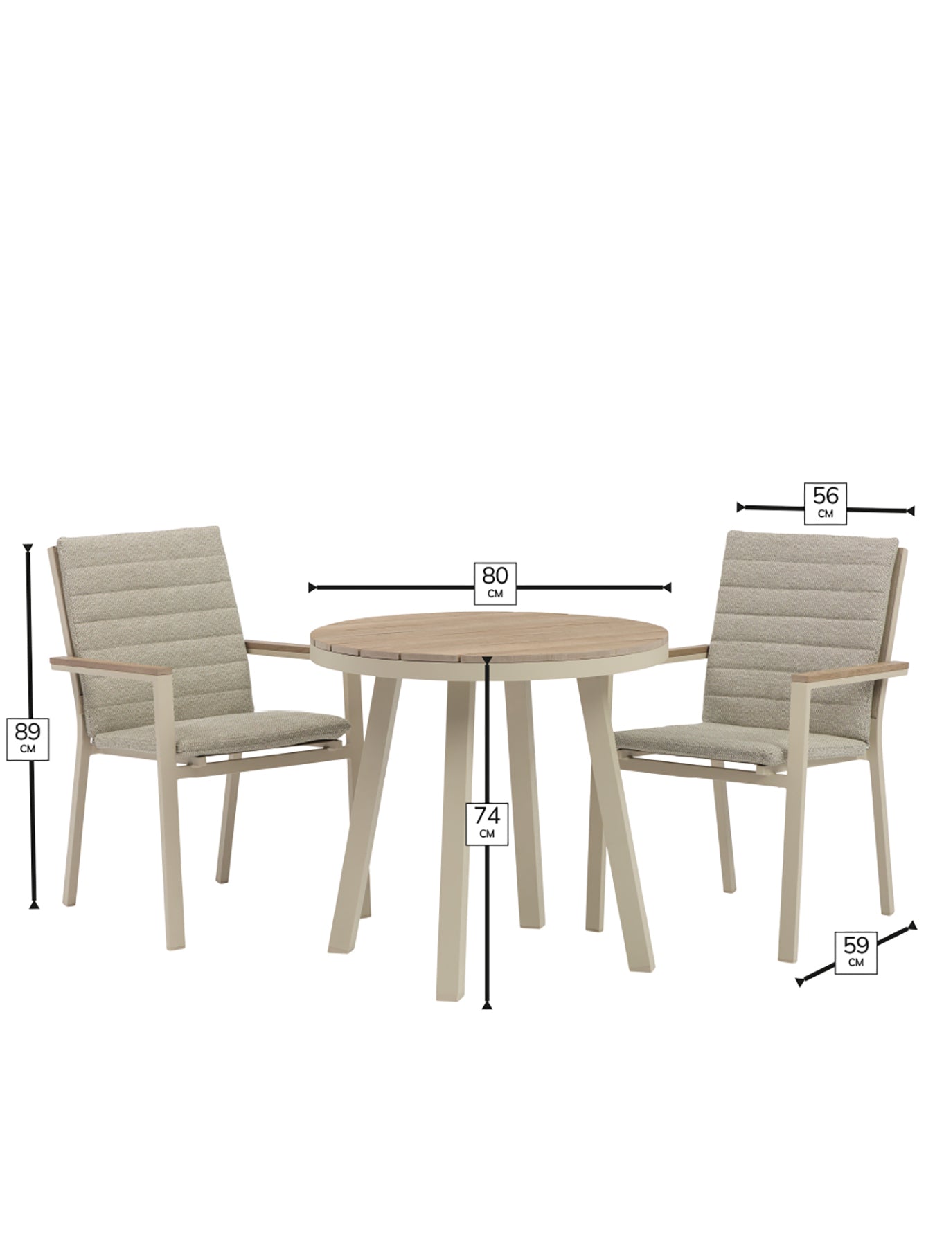 Zurich Garden Bistro Set Mocha
