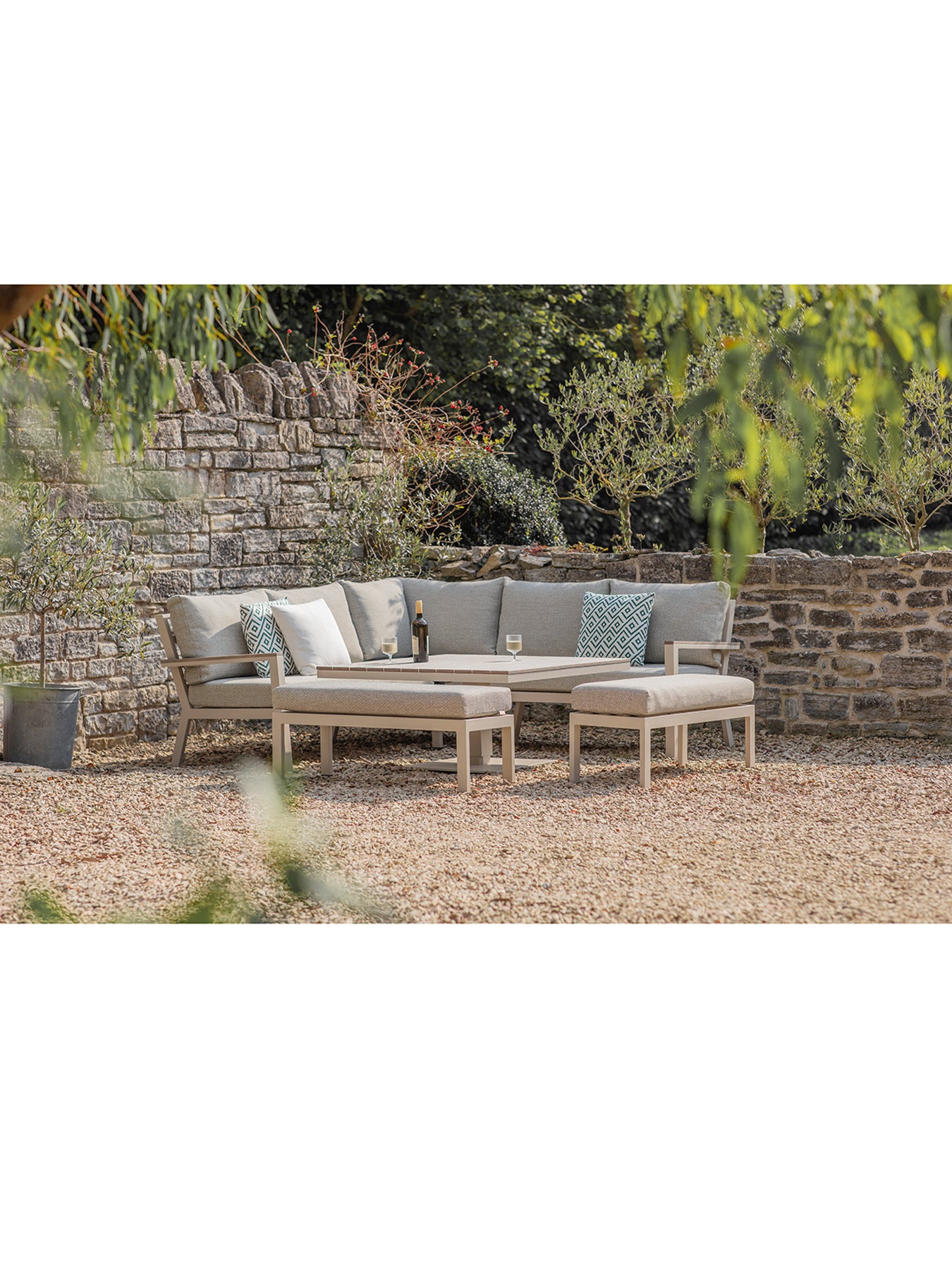Zurich 8-Seater Garden Lounge Dining Set Mocha