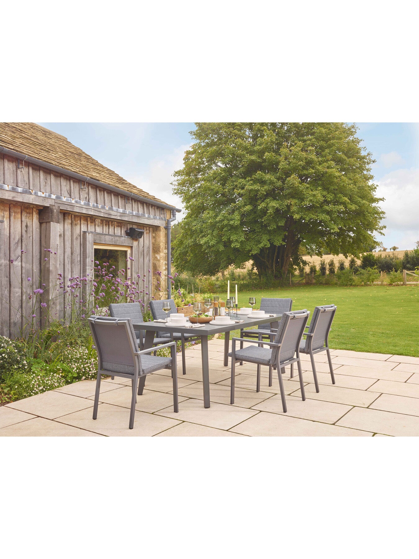 Amsterdam 6 Seat Dining Set with Dining Table, 6 Chairs