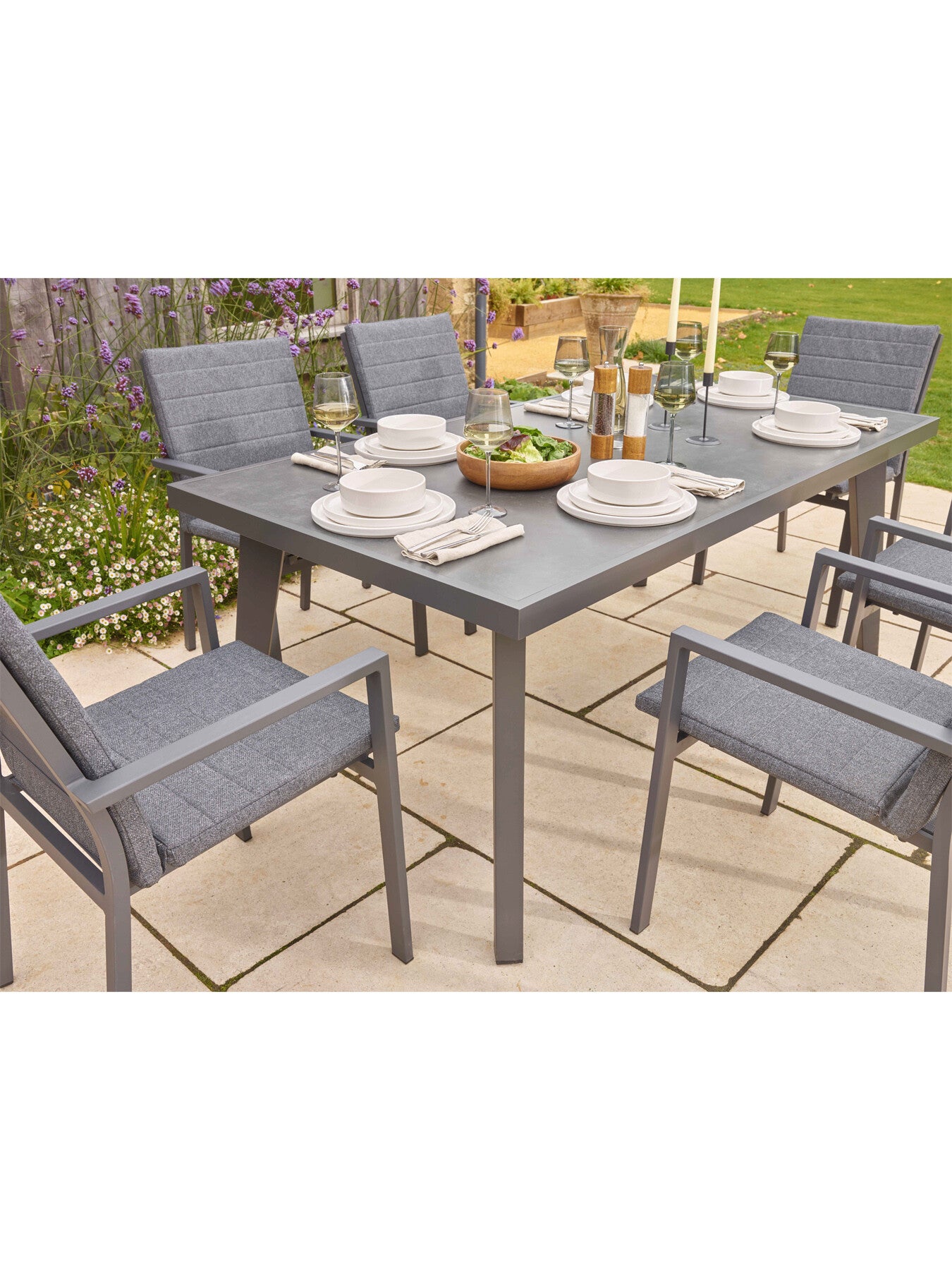 Amsterdam 6 Seat Dining Set with Dining Table, 6 Chairs