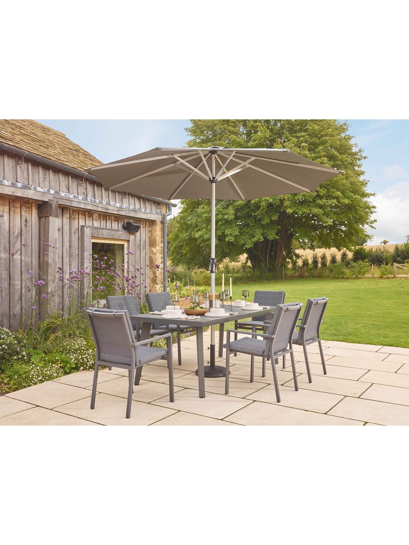 Amsterdam 6 Seat Dining Set with Dining Table, 6 Chairs