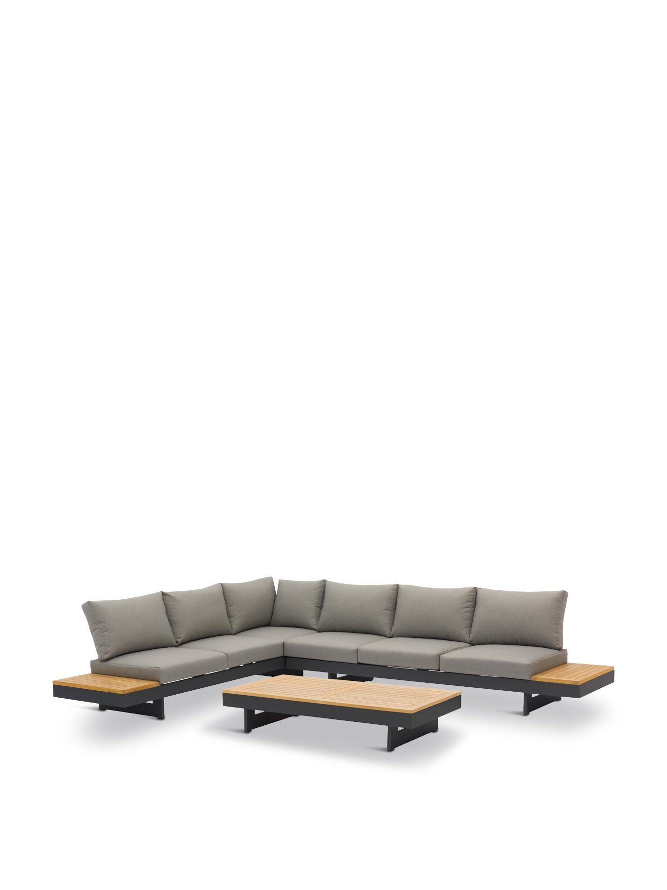 Vilamoura Modular Sofa with Rectangle Teak Coffee Table