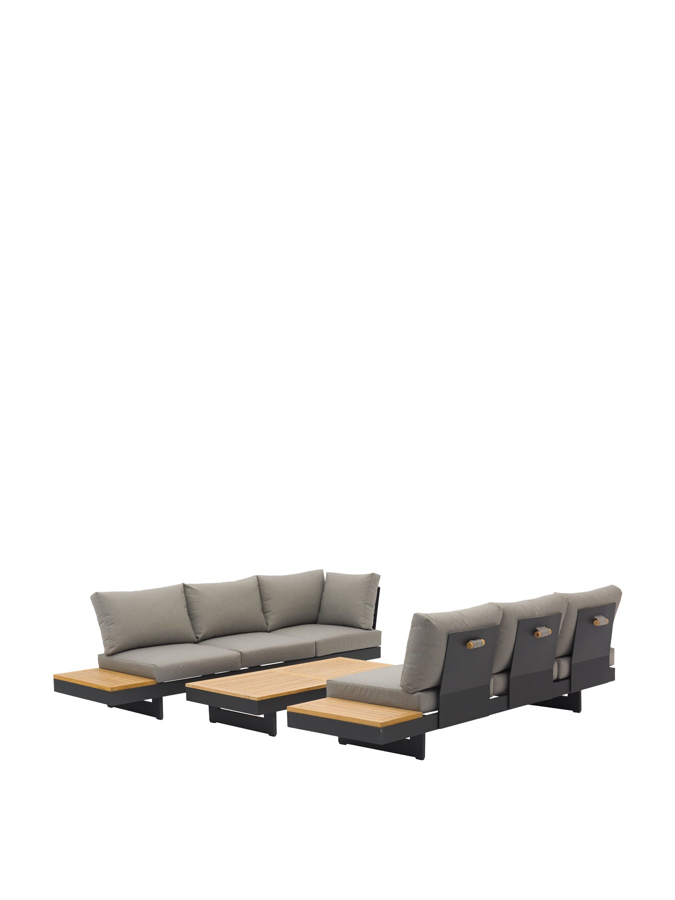Vilamoura Modular Sofa with Rectangle Teak Coffee Table