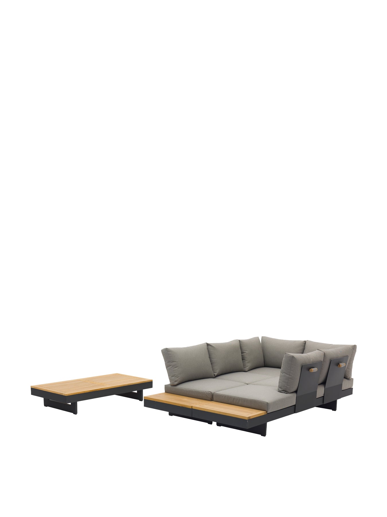 Vilamoura Modular Sofa with Rectangle Teak Coffee Table