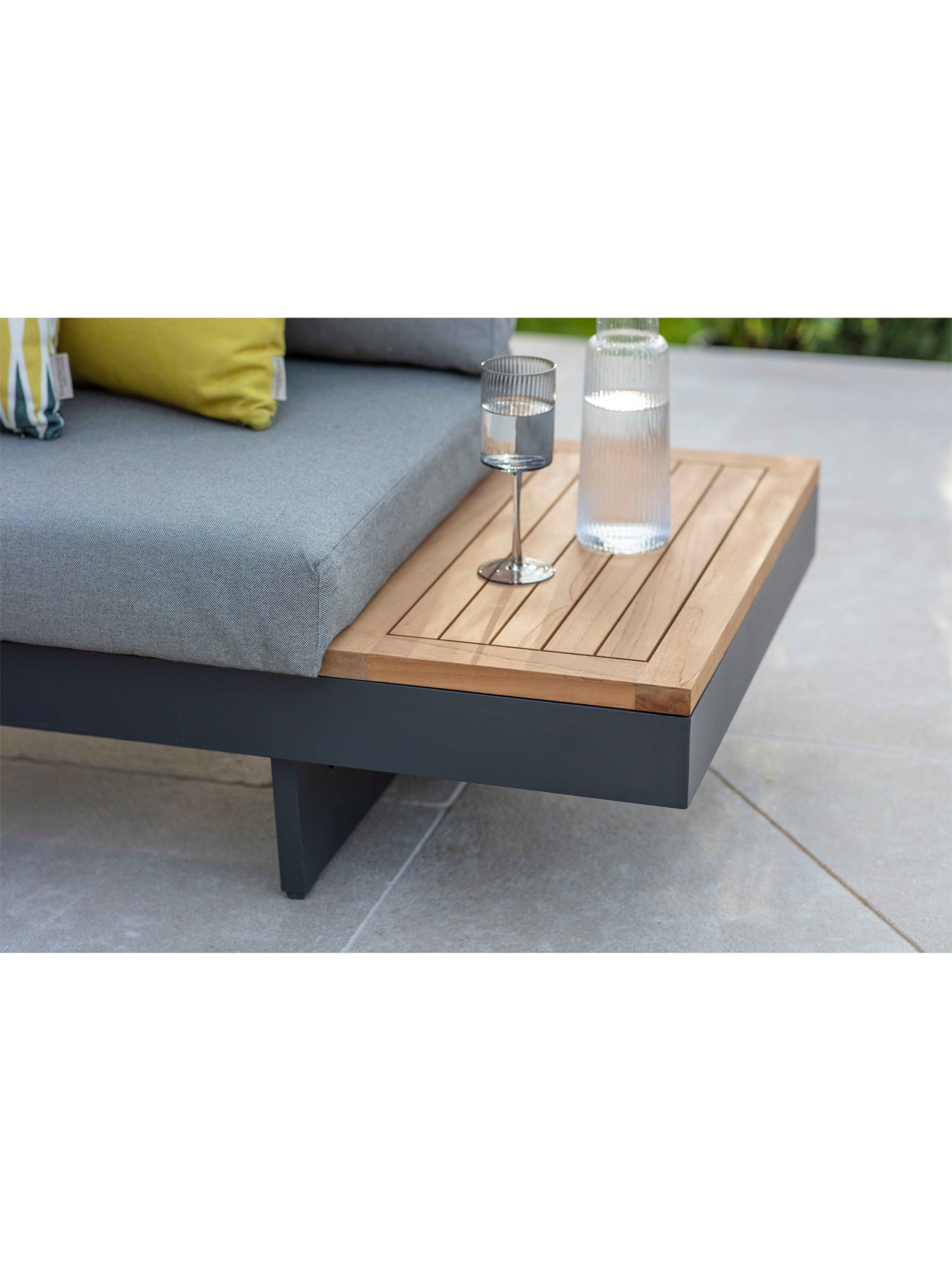 Vilamoura Modular Sofa with Rectangle Teak Coffee Table