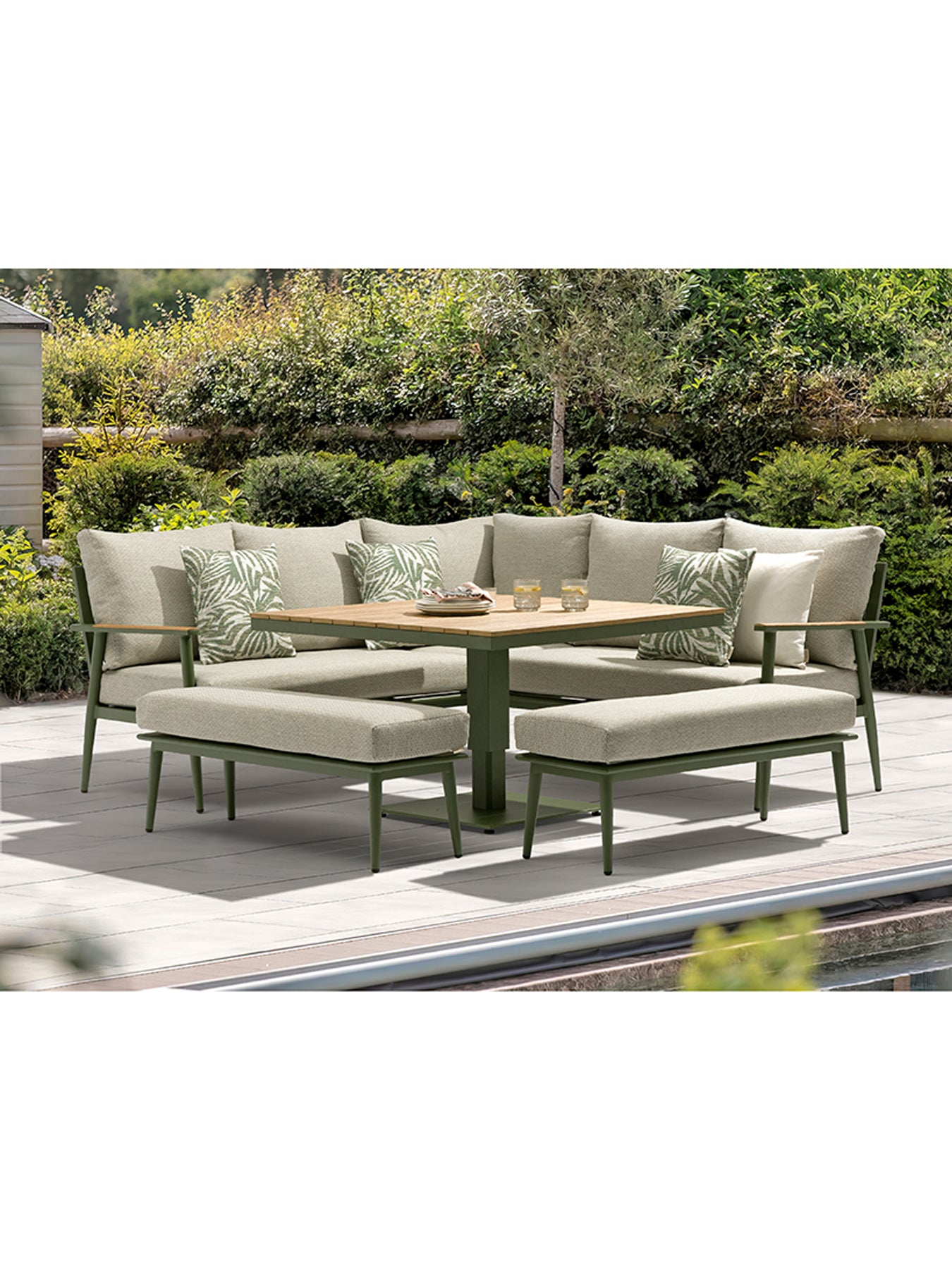 Wisley 8-Seater Garden Lounge Set Sage