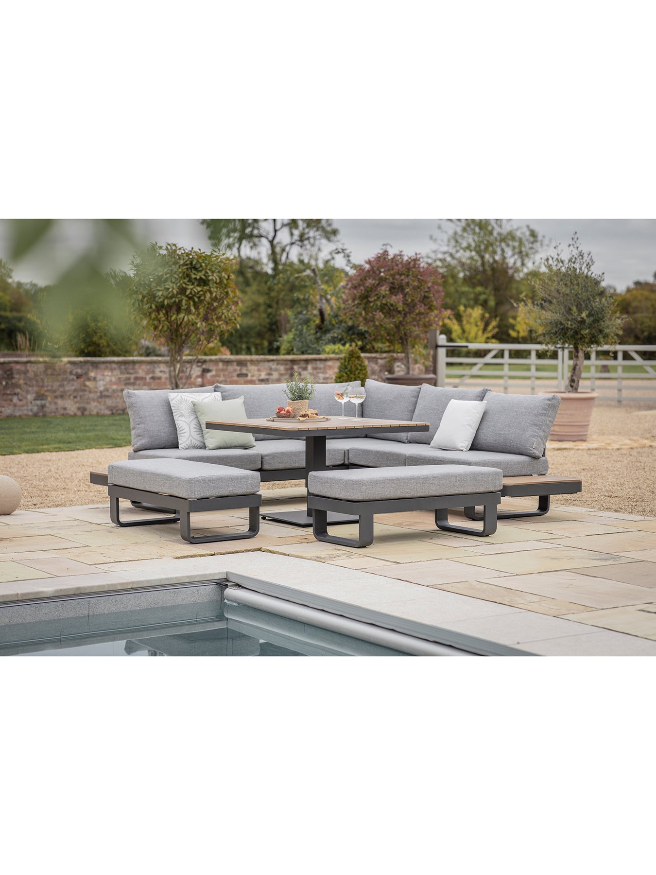 Brooklyn 8-Seater Garden Lounge Set Anthracite