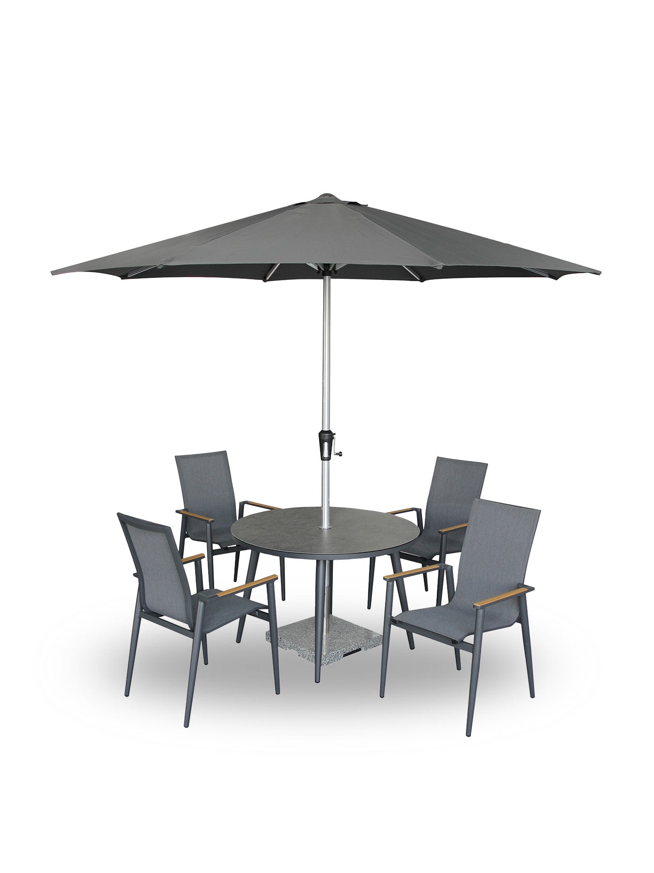 Sofia 4 Seat Garden Dining Set Anthracite