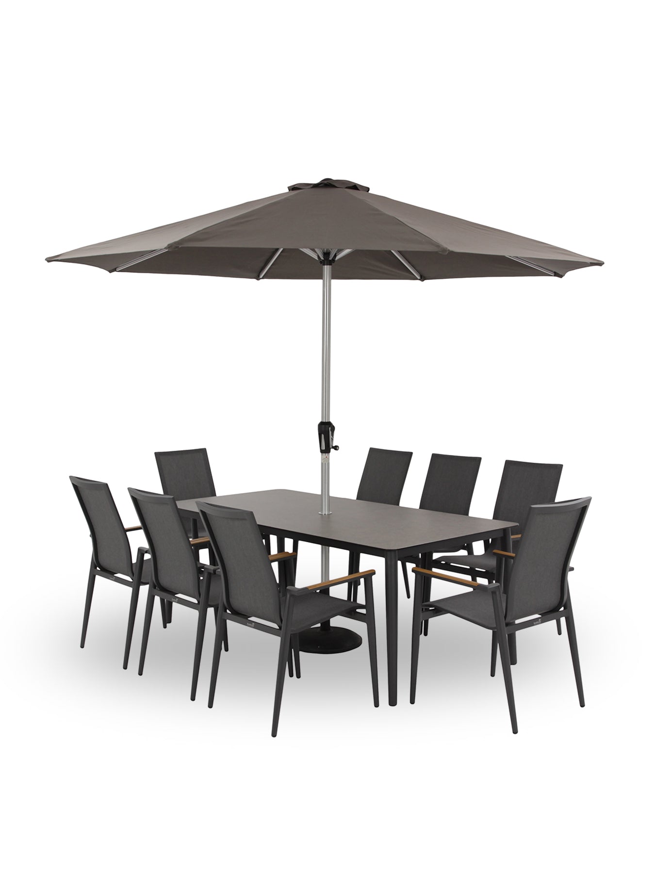 Sofia 8 Seat Garden Dining Set Anthracite