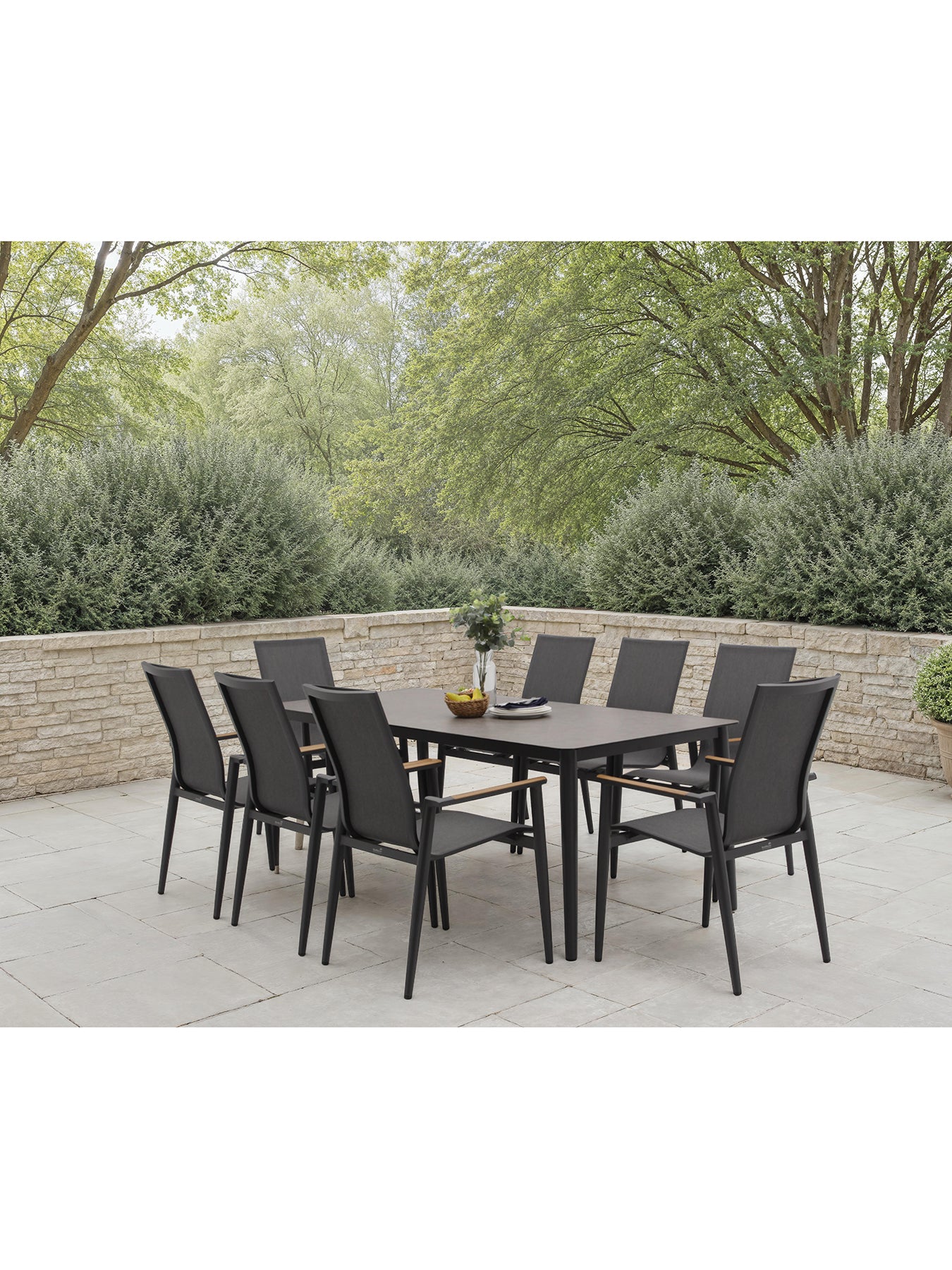 Sofia 8 Seat Garden Dining Set Anthracite