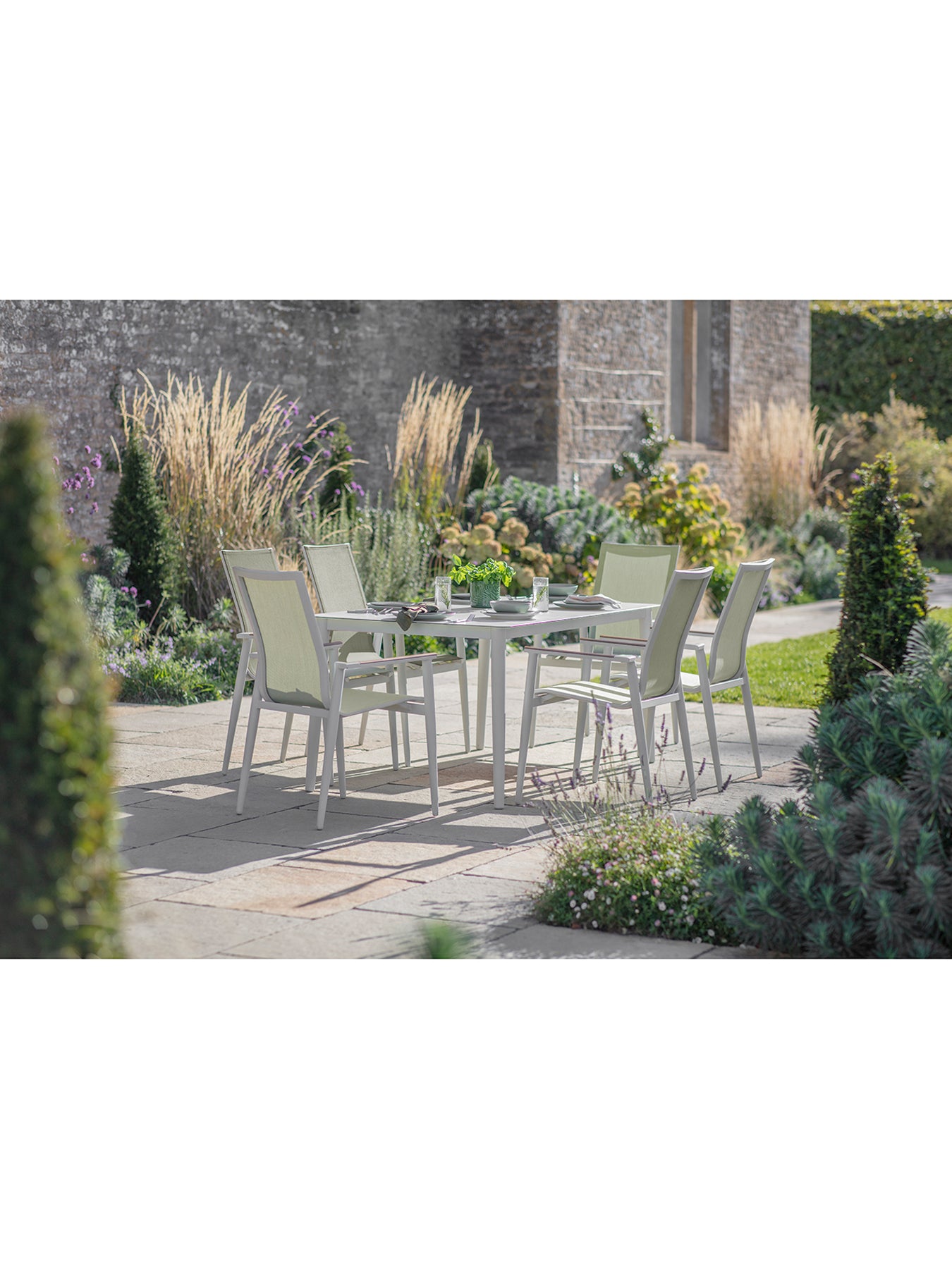 Sofia 6-Seater Garden Dining Set Green