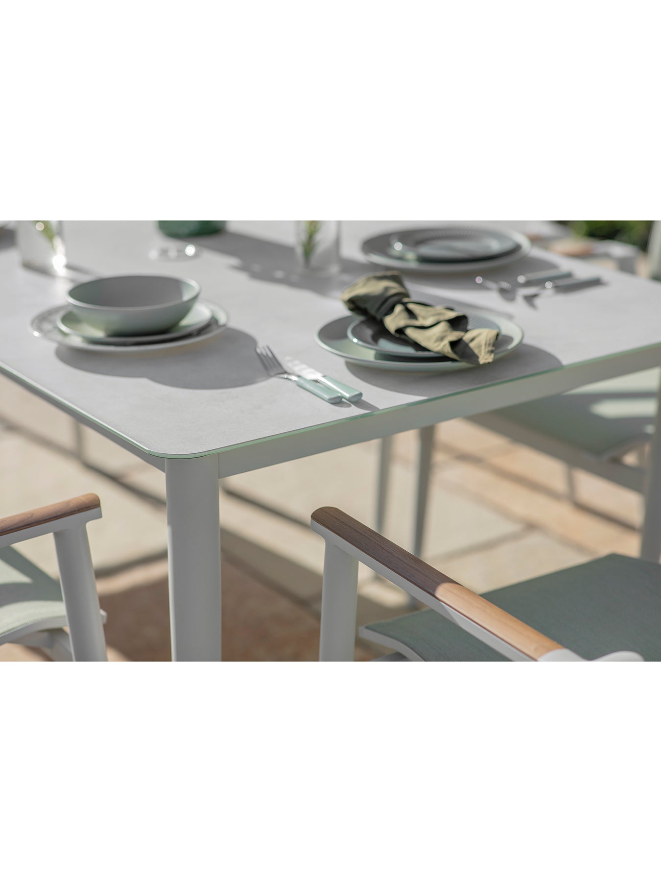 Sofia 6-Seater Garden Dining Set Green