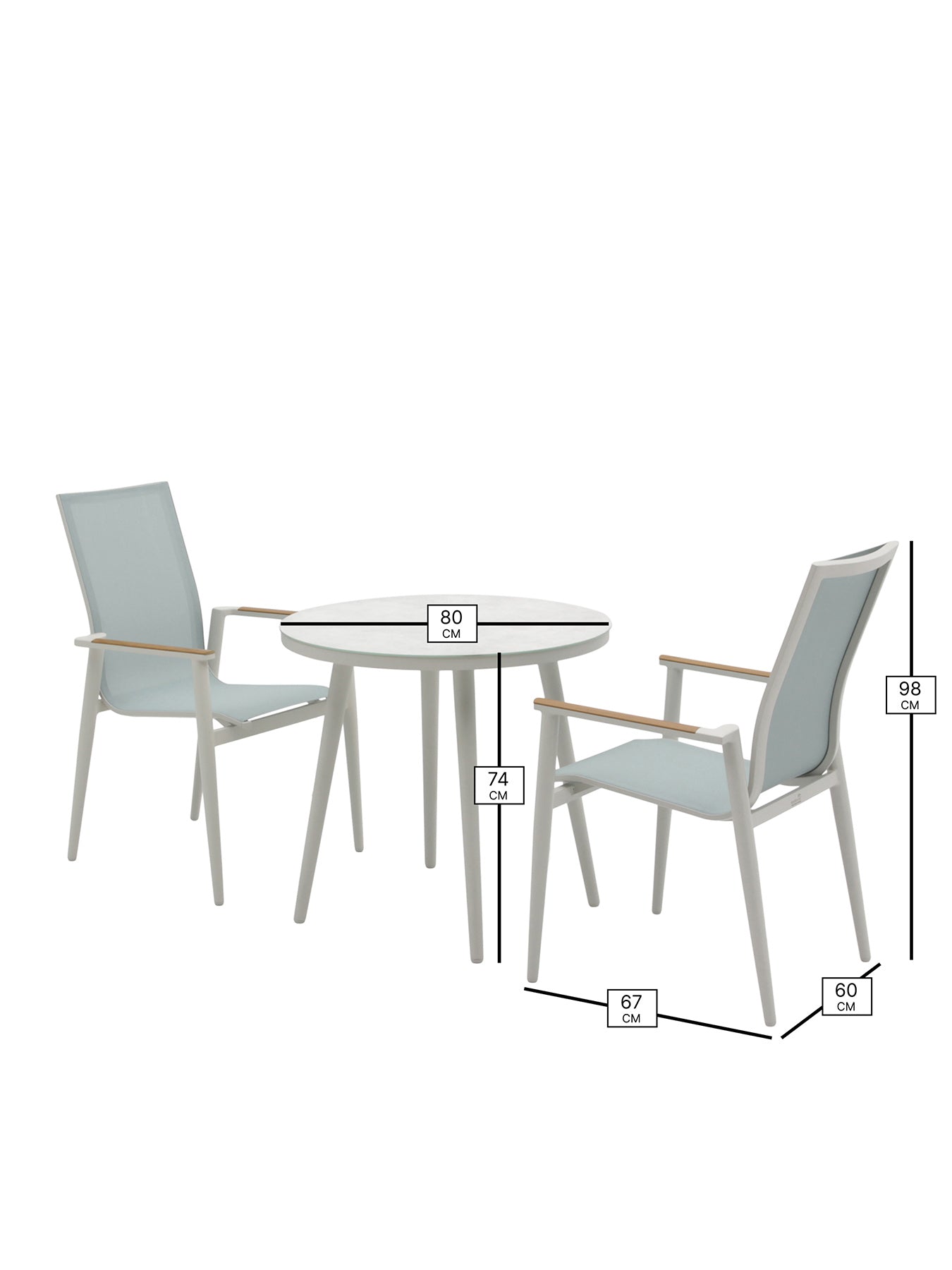 Sofia Garden Bistro Set Blue