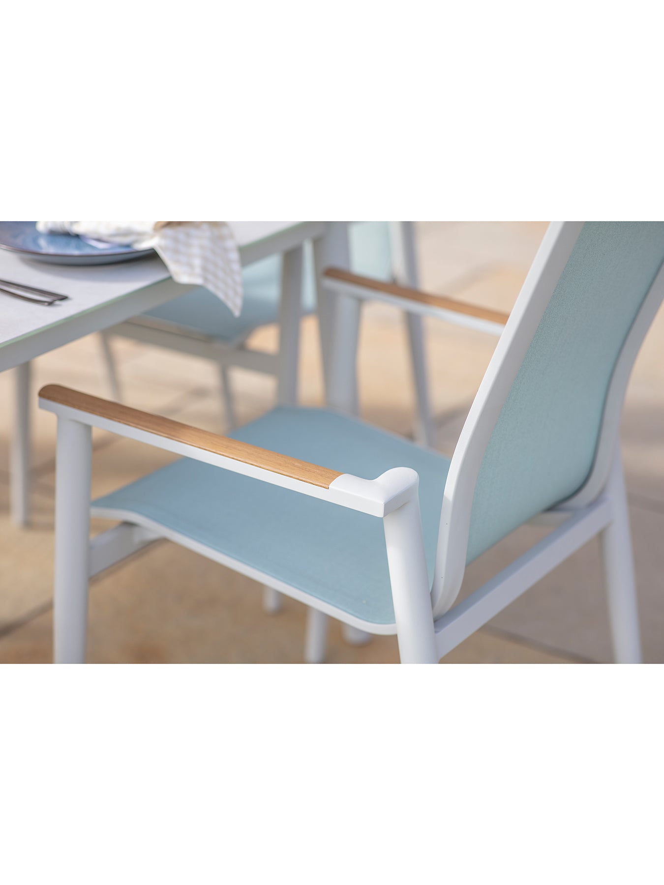 Sofia 6-Seater Garden Dining Set Blue