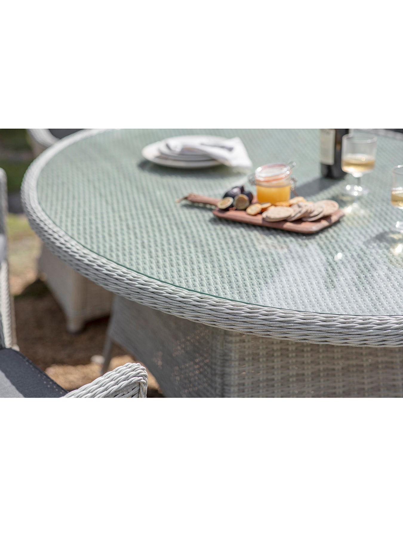 Monterey 6-Seater Rattan Garden Dining Set Grey
