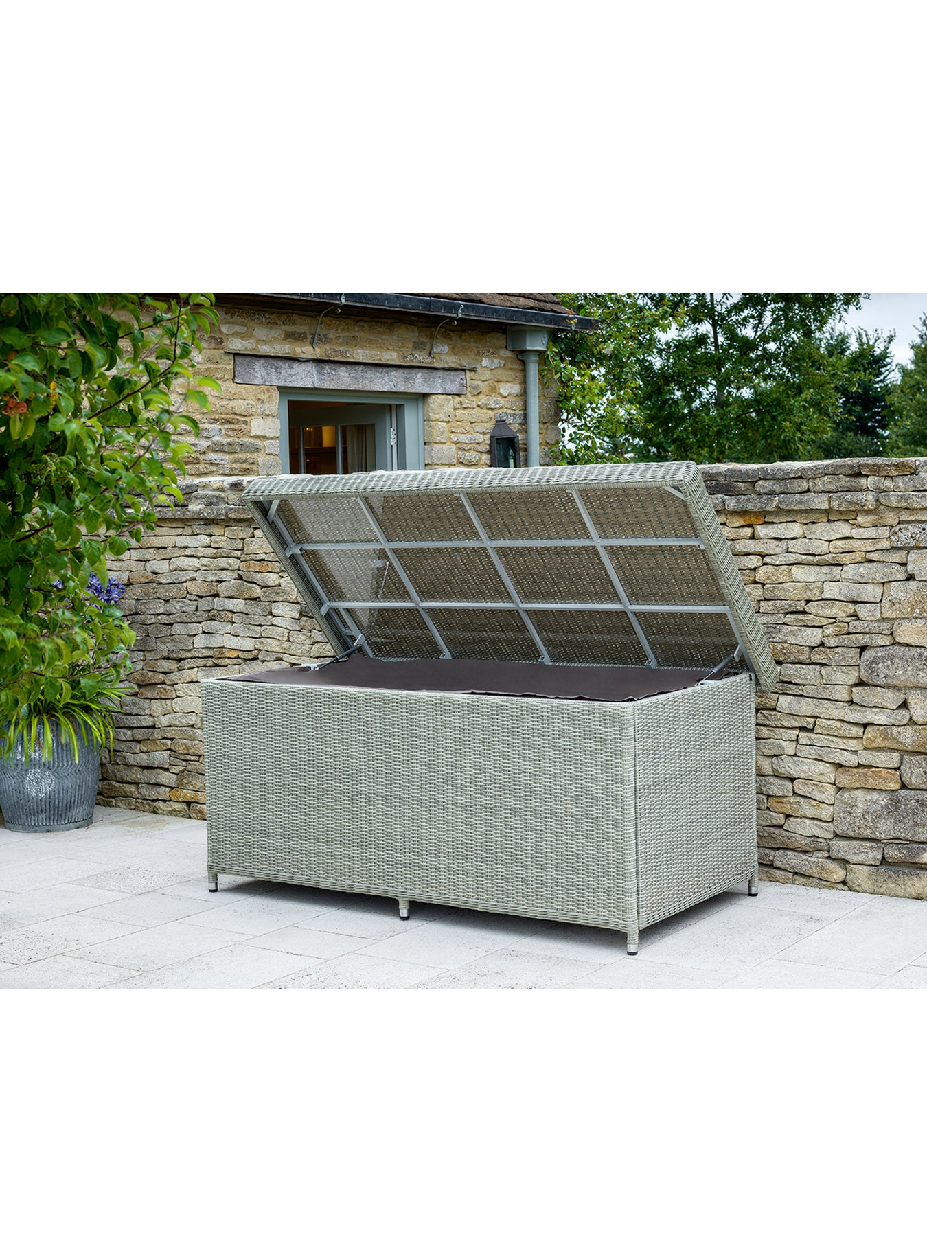 Monterey Rattan Garden Cushion Box Dove Grey