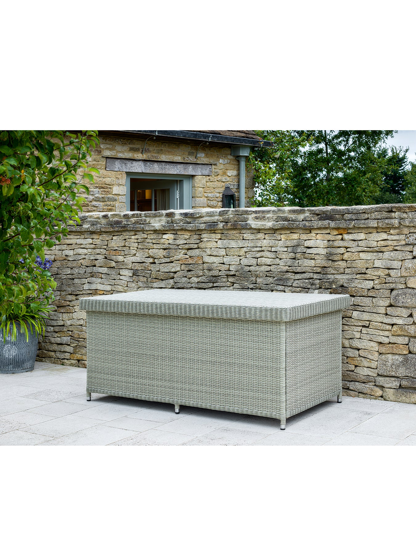 Monterey Rattan Garden Cushion Box Dove Grey