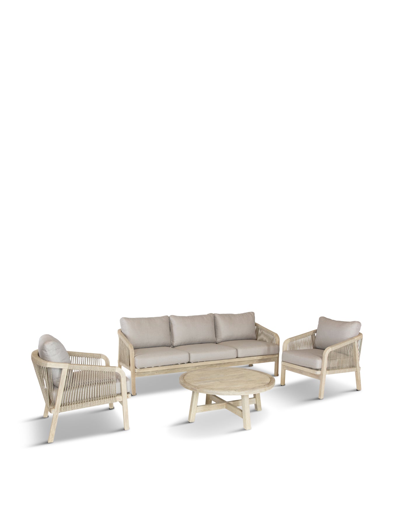 Cora Rope Lounge Set with 3 Seater Sofa & 2 Chairs