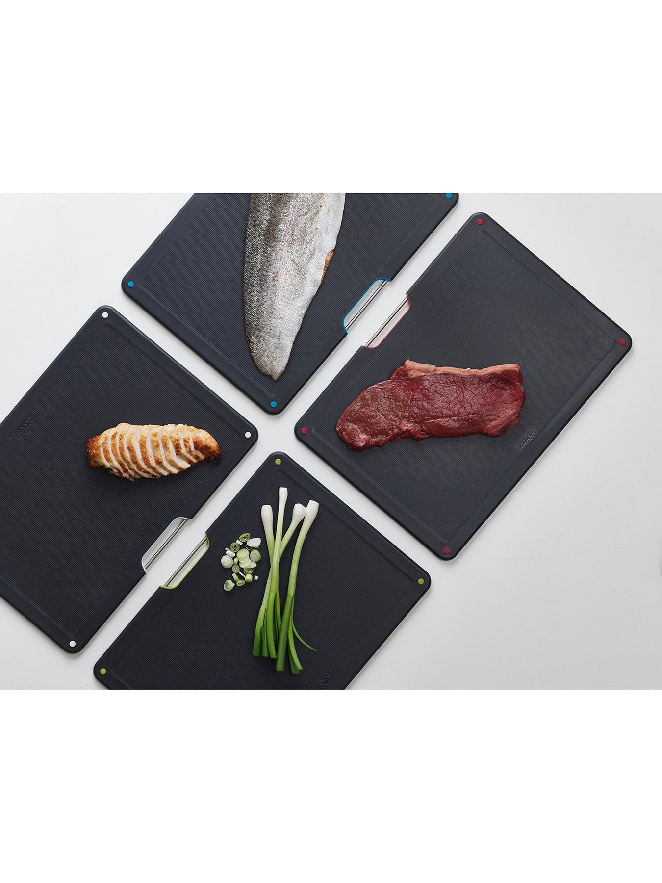 Folio Steel 4 Piece Chopping Board Set
