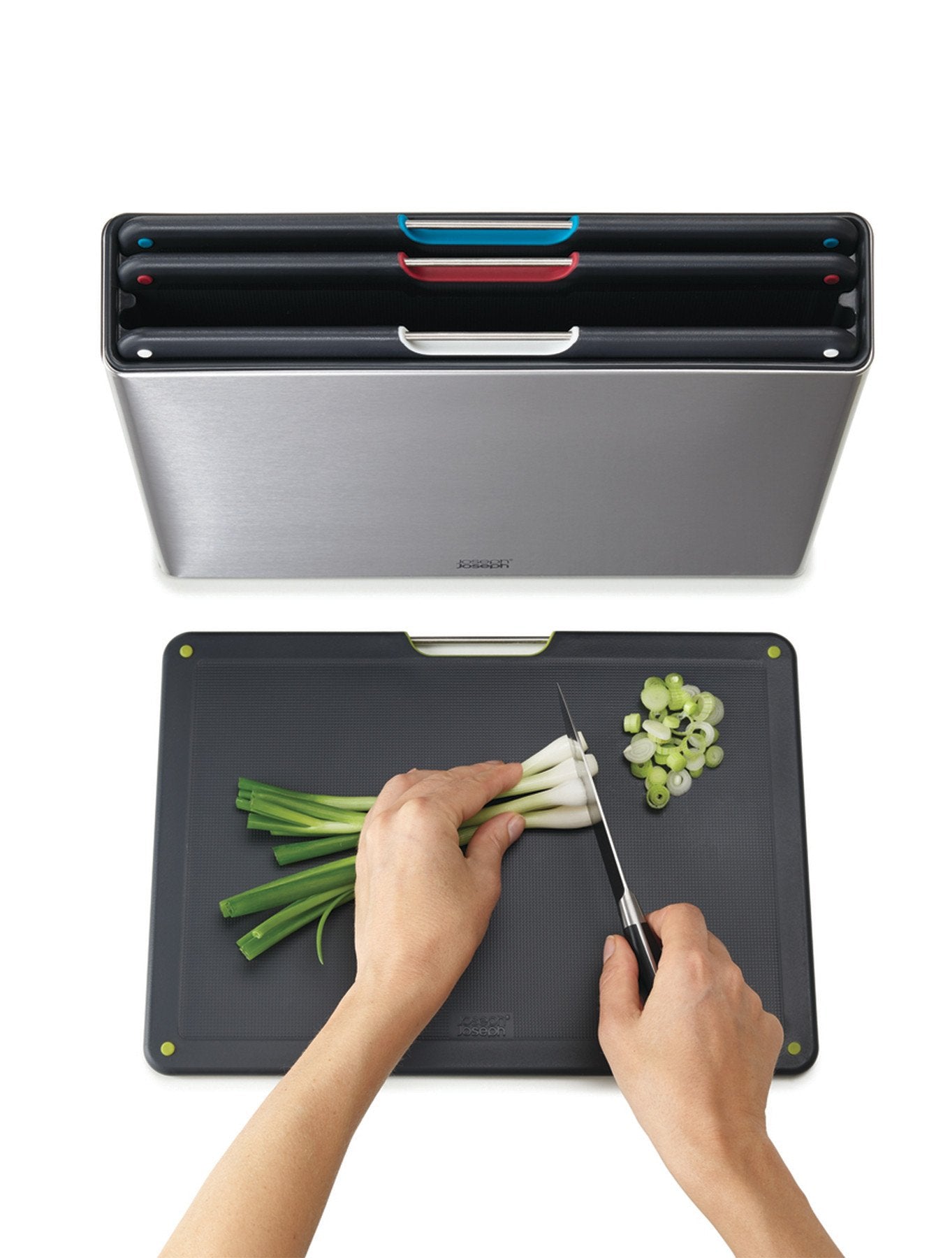 Folio Steel 4 Piece Chopping Board Set