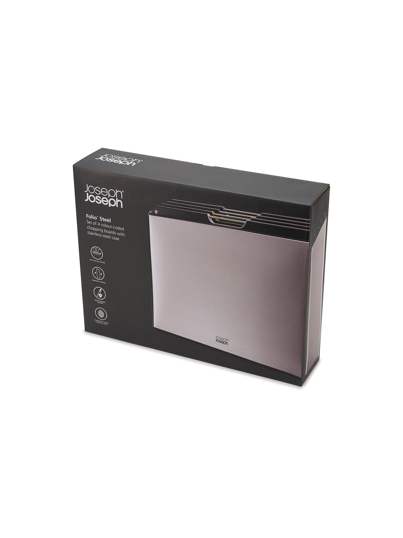 Folio Steel 4 Piece Chopping Board Set