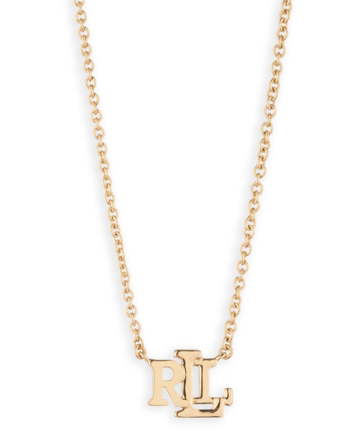 Lauren Ralph Lauren 16 Gold Logo Pendant
