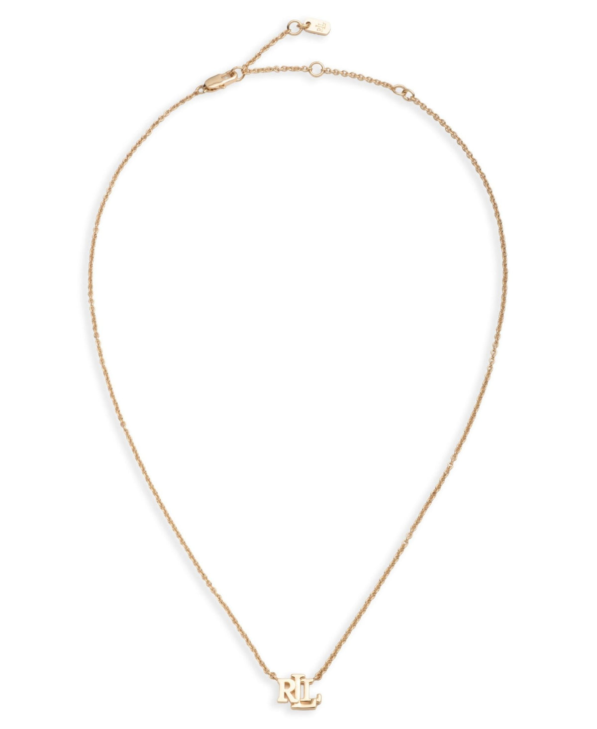 Lauren Ralph Lauren 16 Gold Logo Pendant