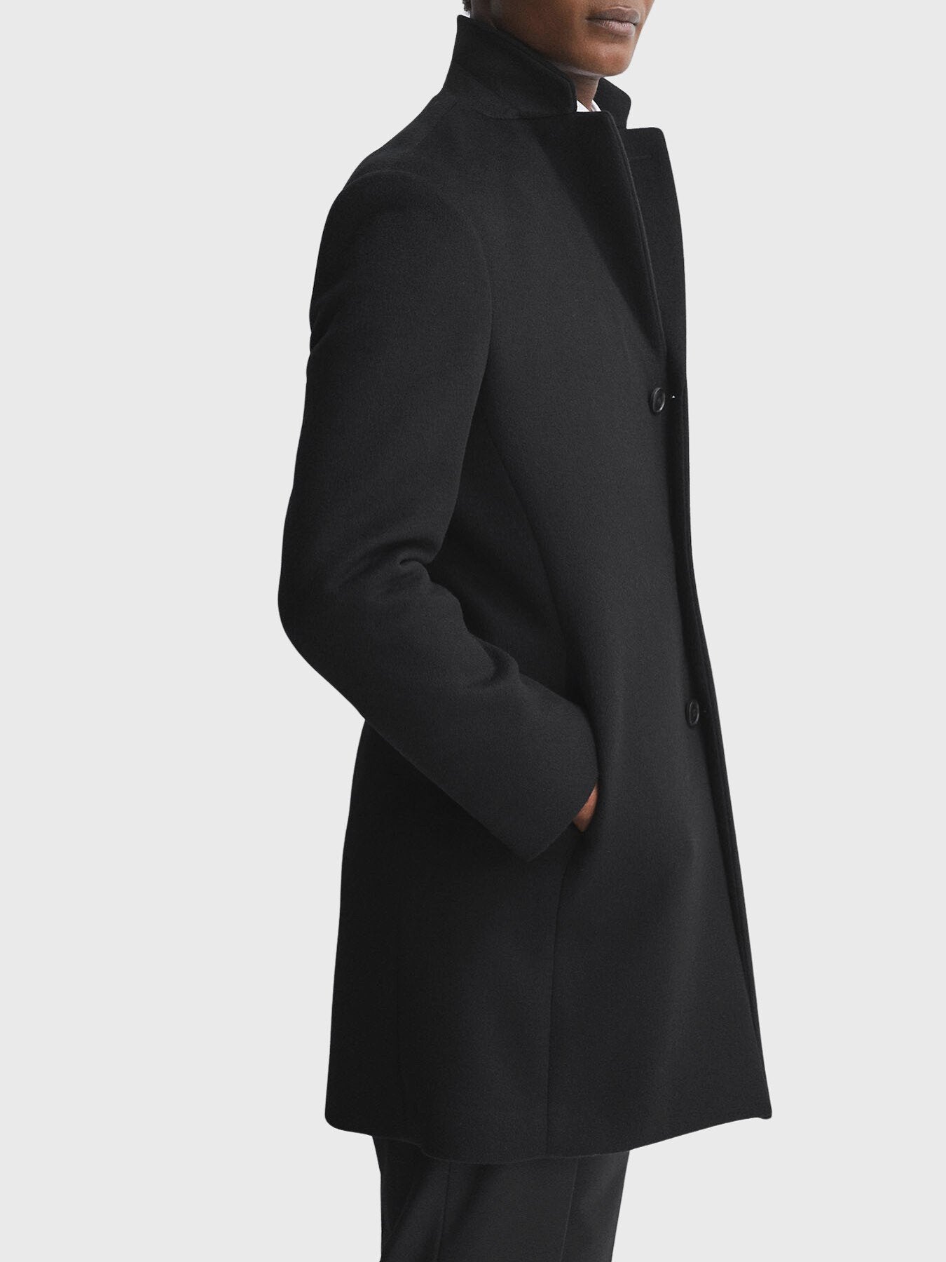 Gable Wool Blend Single Breasted Epsom Overcoat