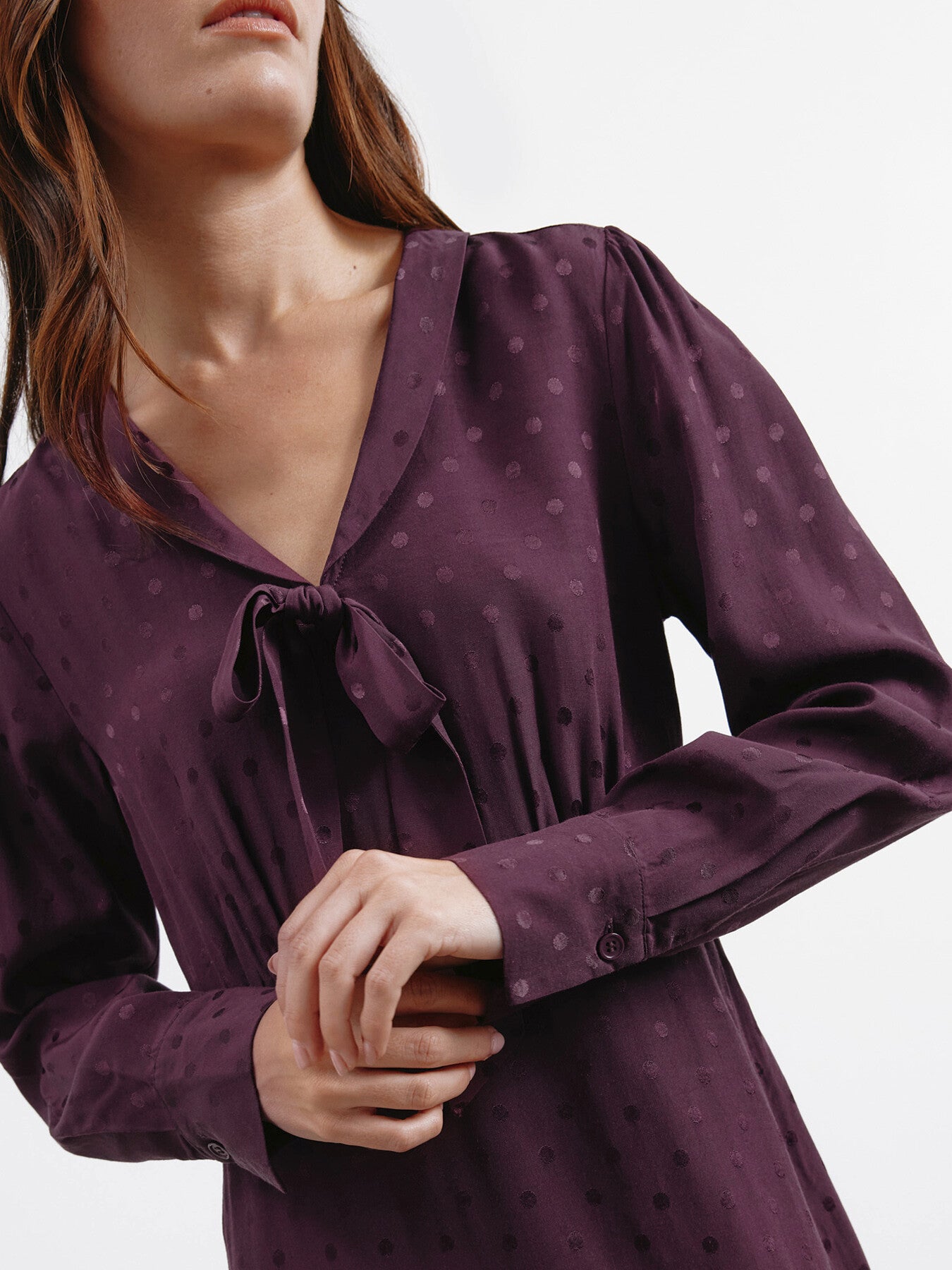 Jaquard Spot Bow Dress