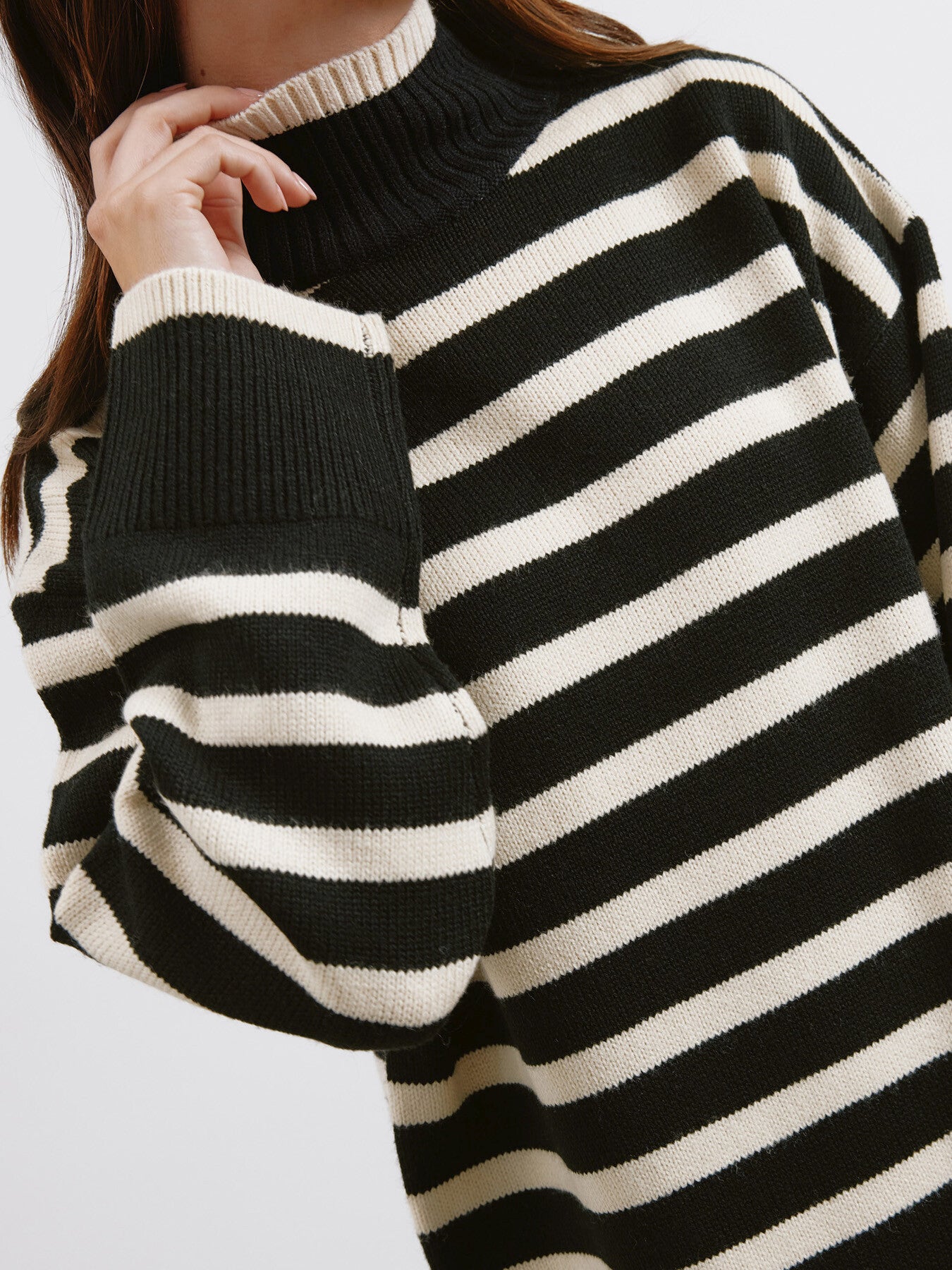 Stripe Turtle Neck
