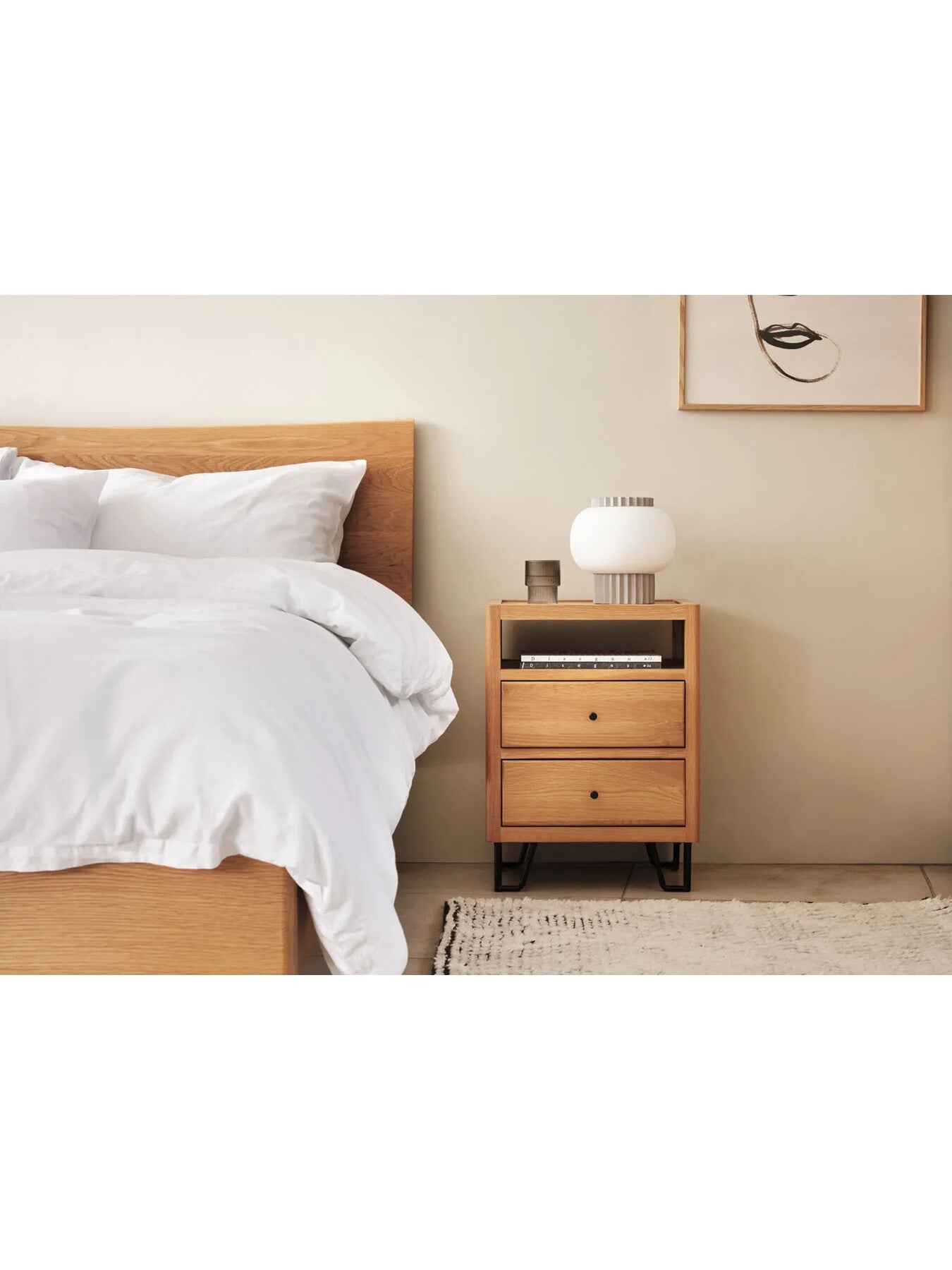 Brunel Bedside Table Oak