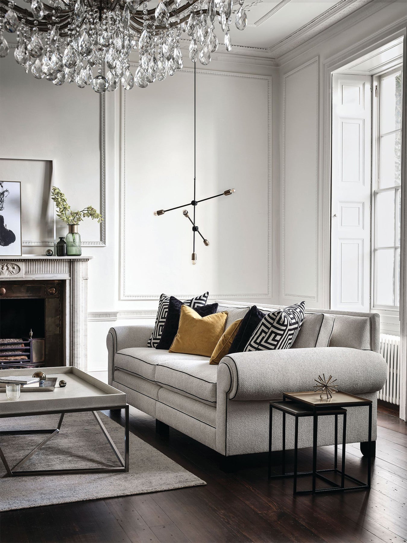 Coco Grand Split Sofa with Scatter Cushions