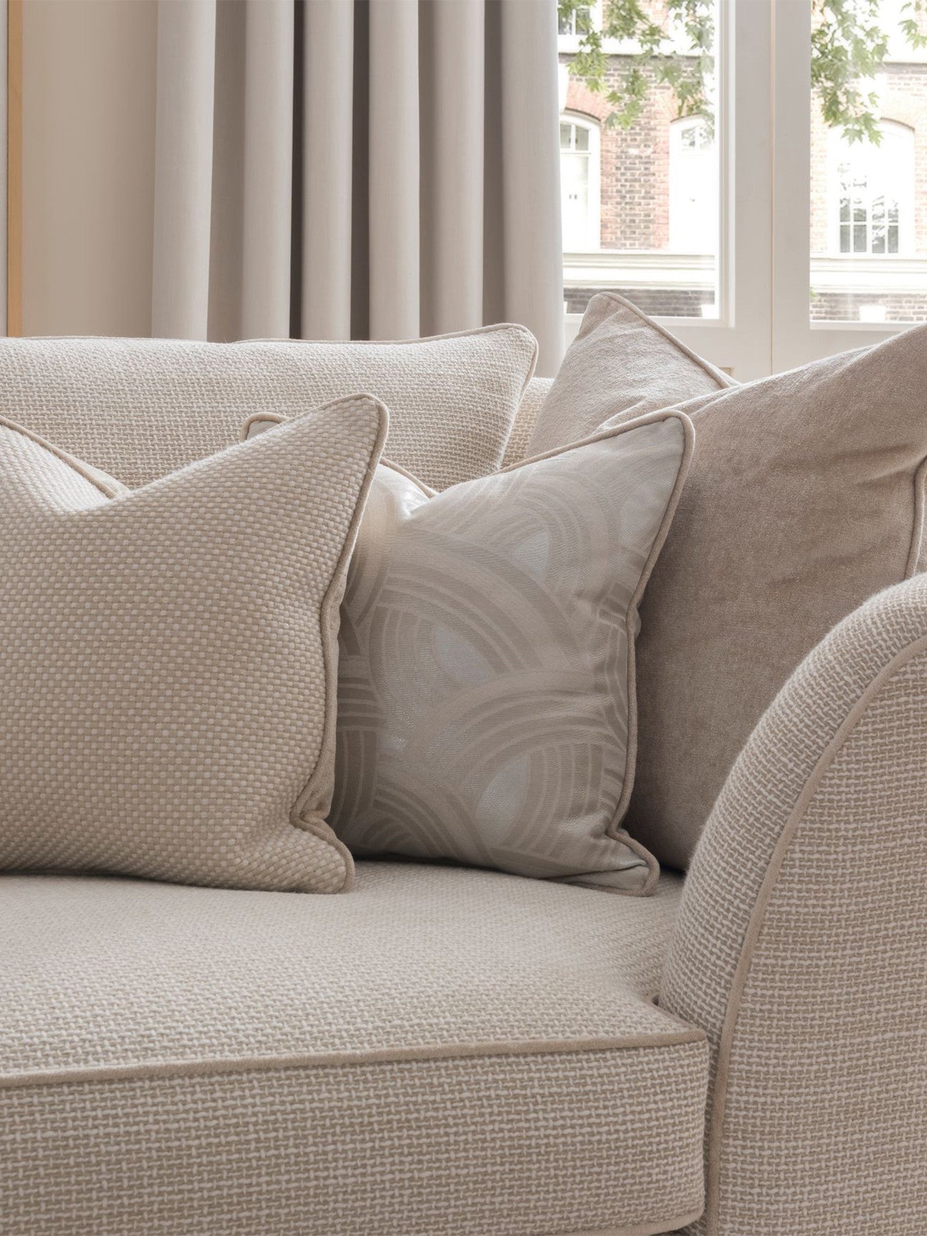 Antibes Grand Classic Back Sofa with Scatte