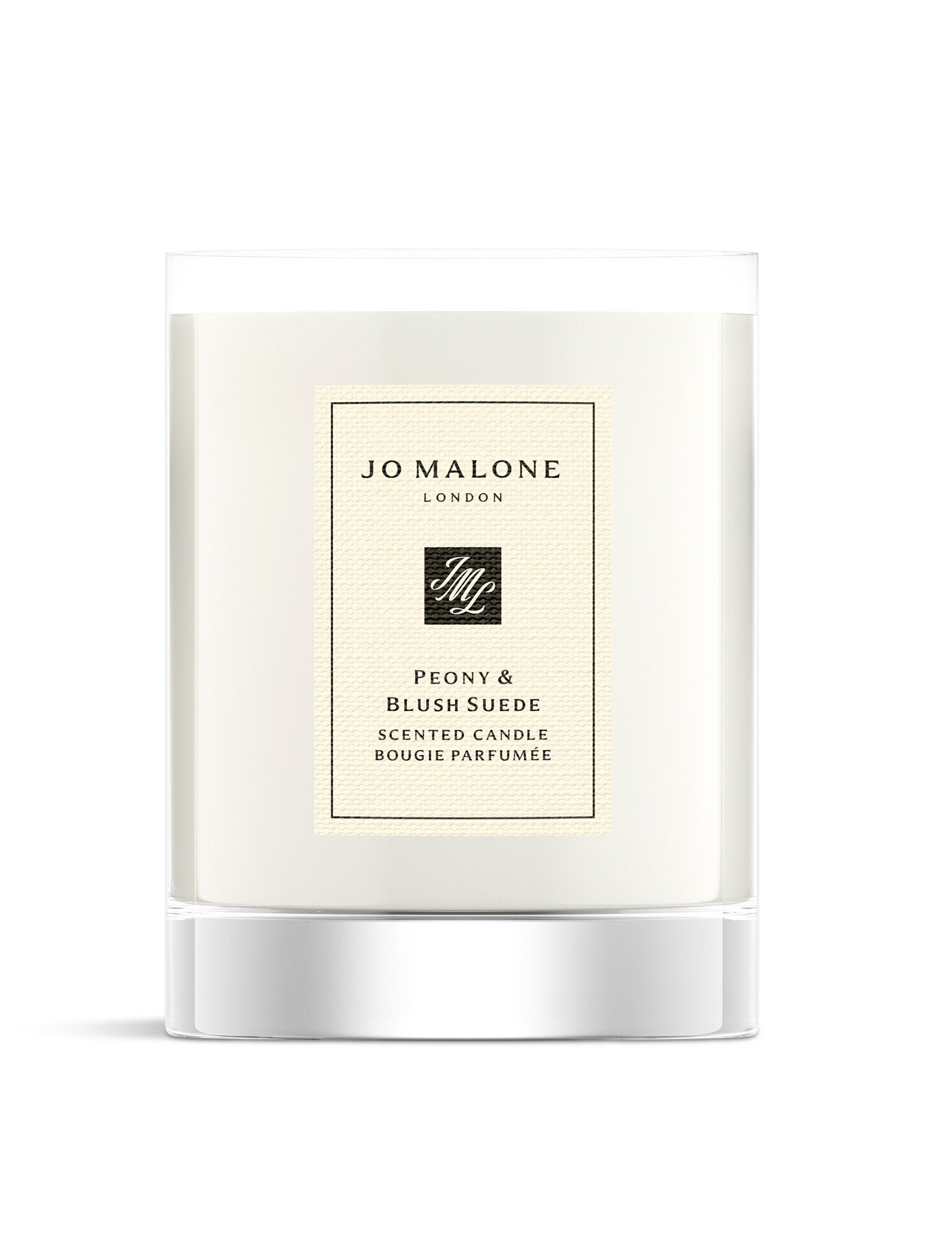 Peony and Blush Suede Travel Candle 65g