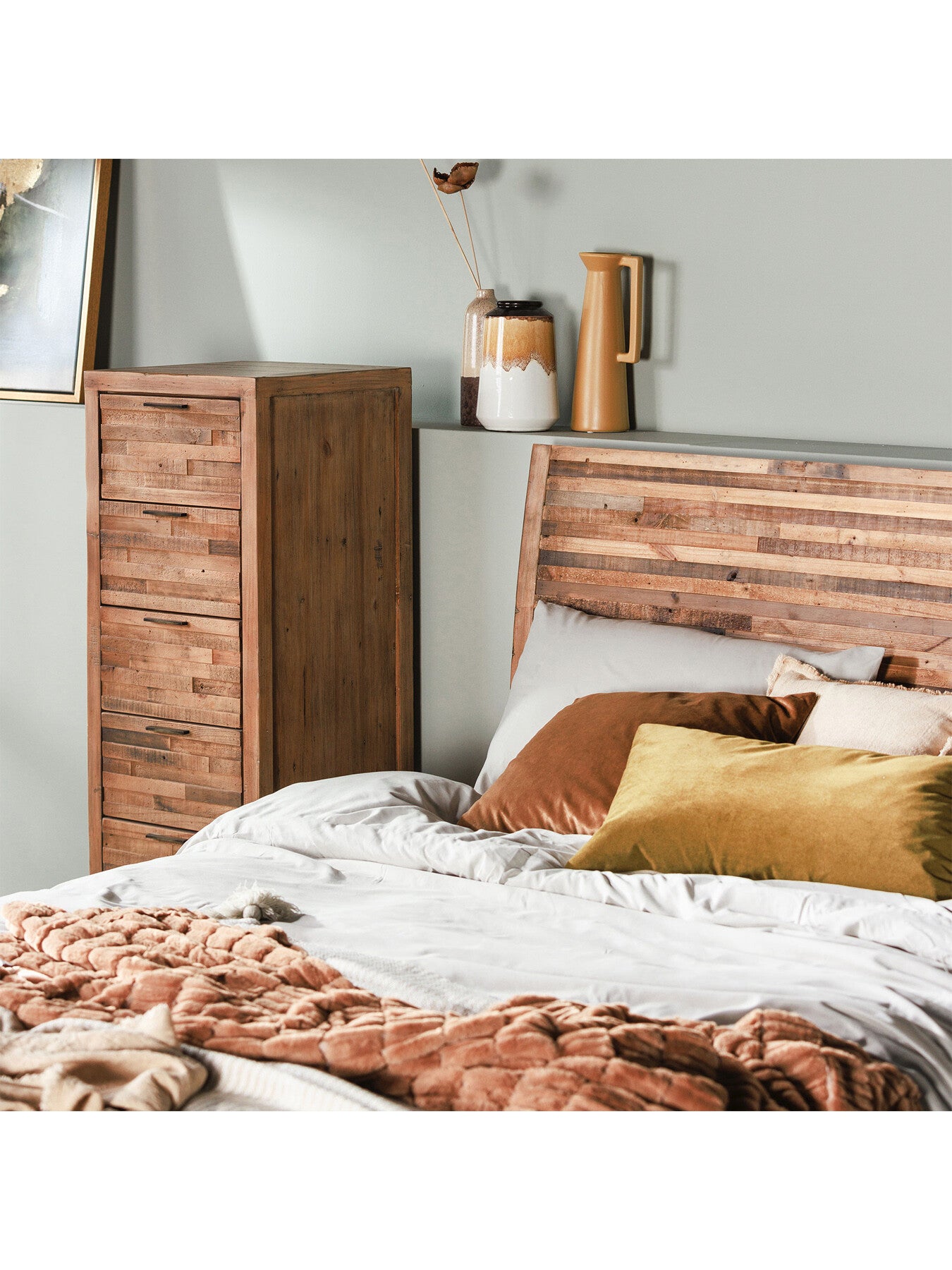 Charlie Reclaimed Wood 6 Drawer Lingerie Tallboy