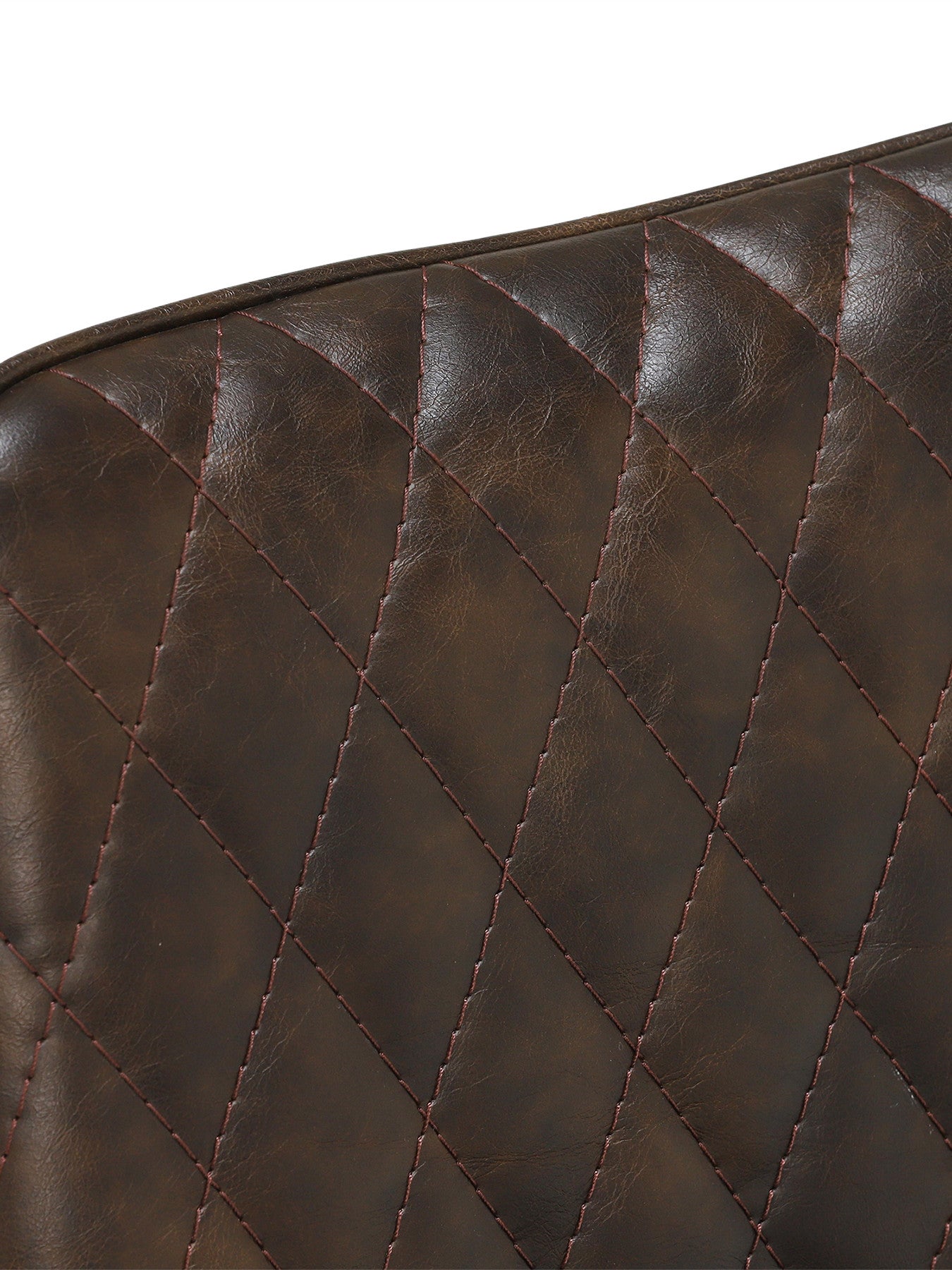 Hawley Quilted Dining Chair, Dark Brown