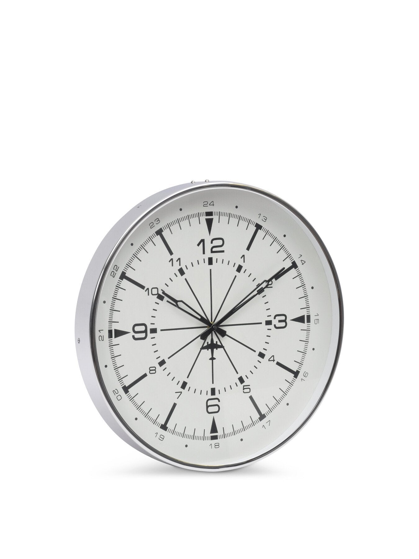 Nickel Aviator Wall Clock Small