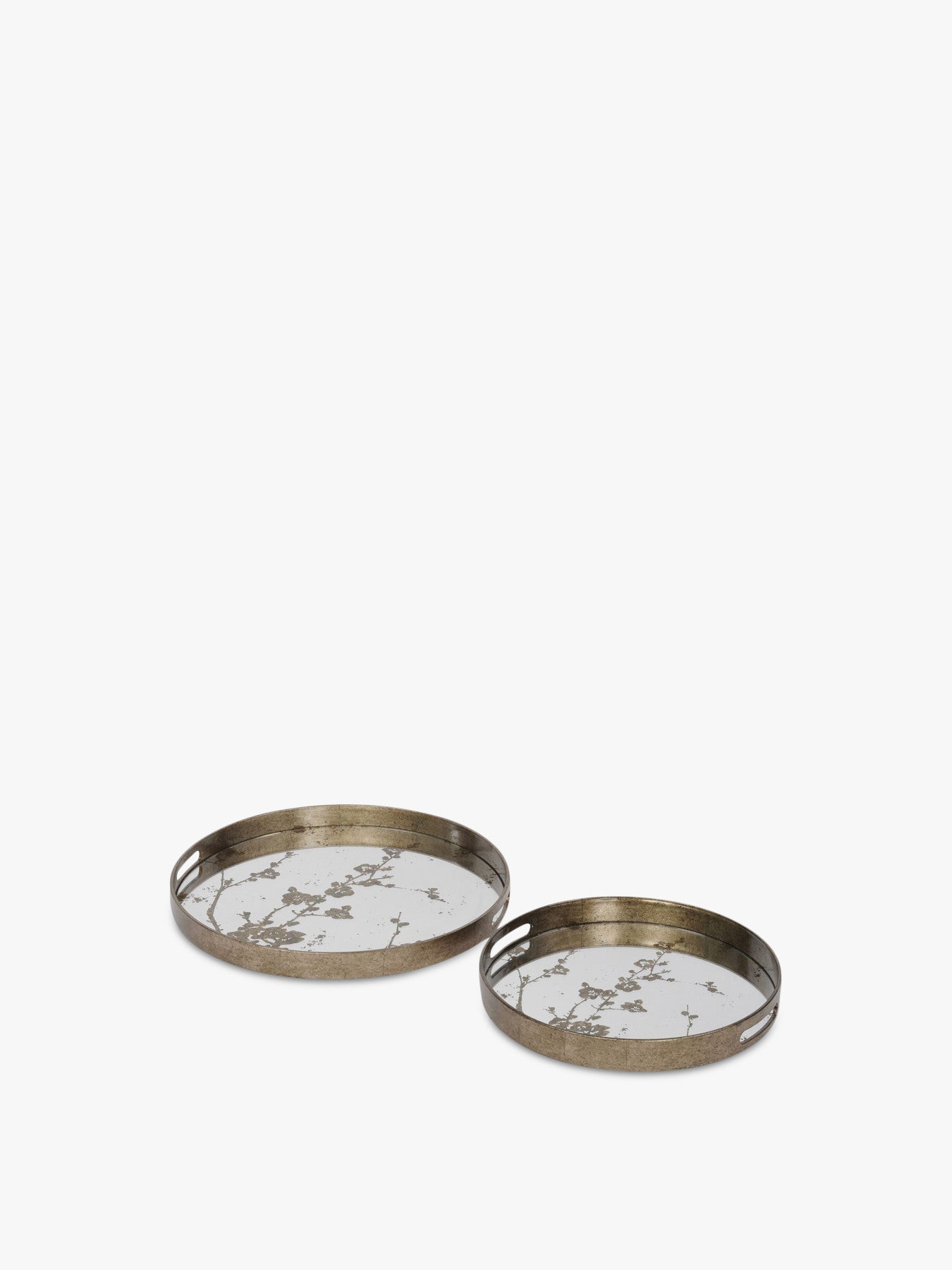 Vienna Antique Set Of 2 Blossom Trays