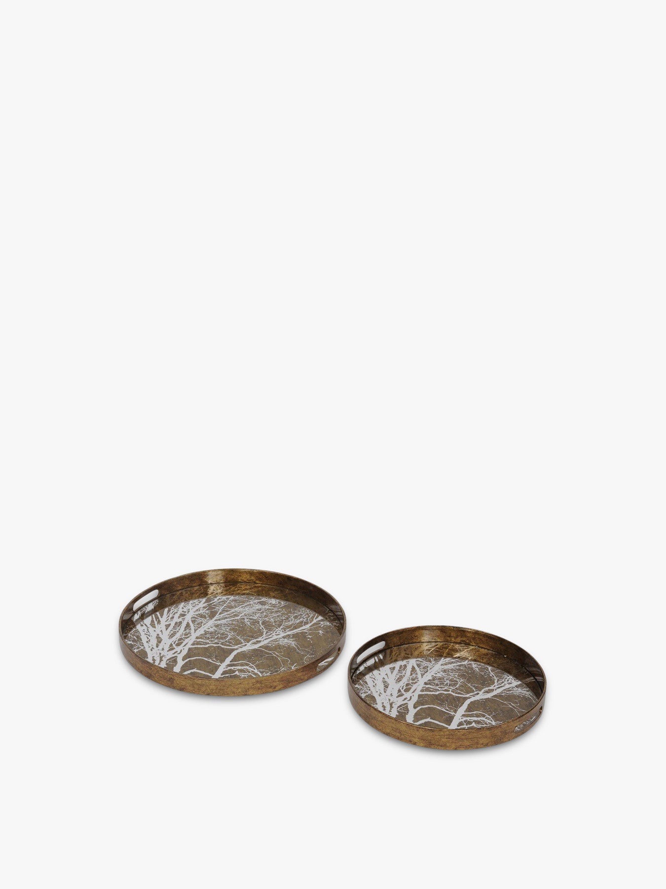 Vienna Antique Set Of 2 Tree Trays