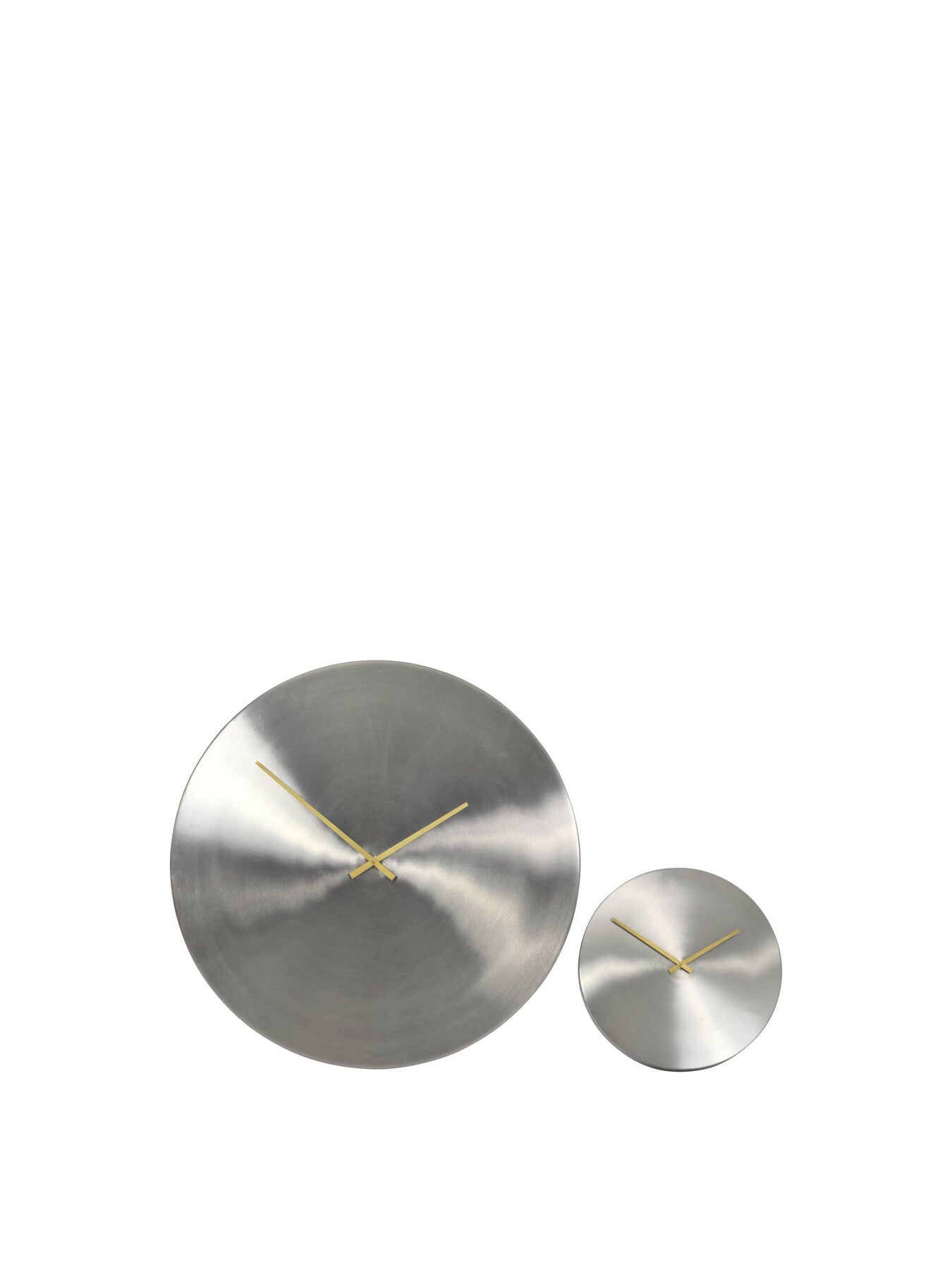 Lode Brushed 76cm Wall Clock with brass hands