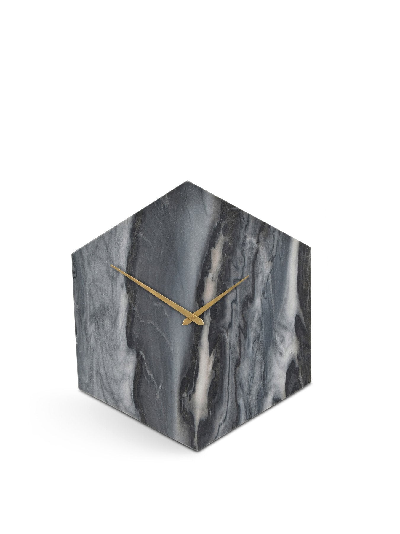 Hexagonal Natural Marble Wall Clock