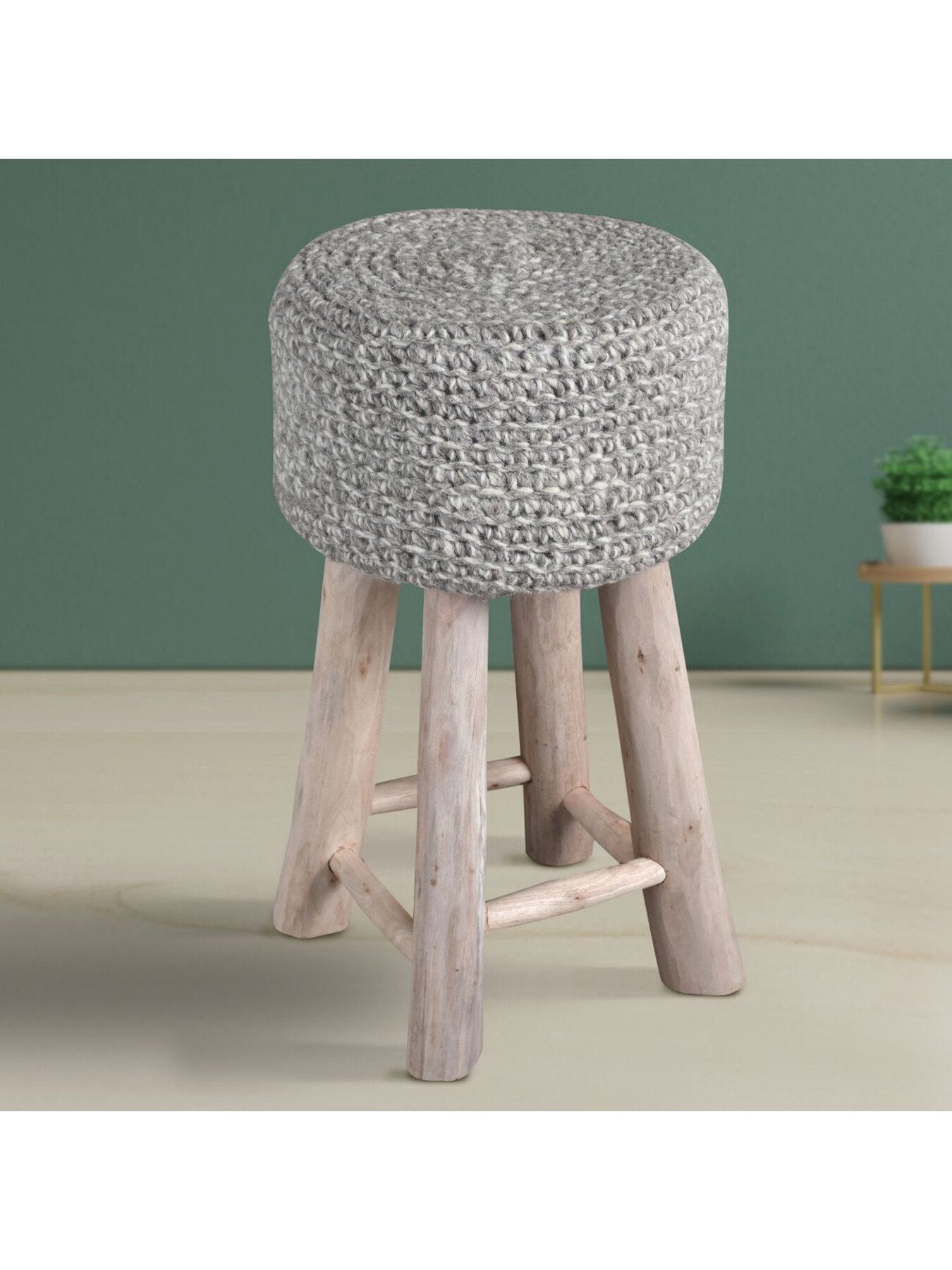 Nomad Stone Knitted Bar Stool